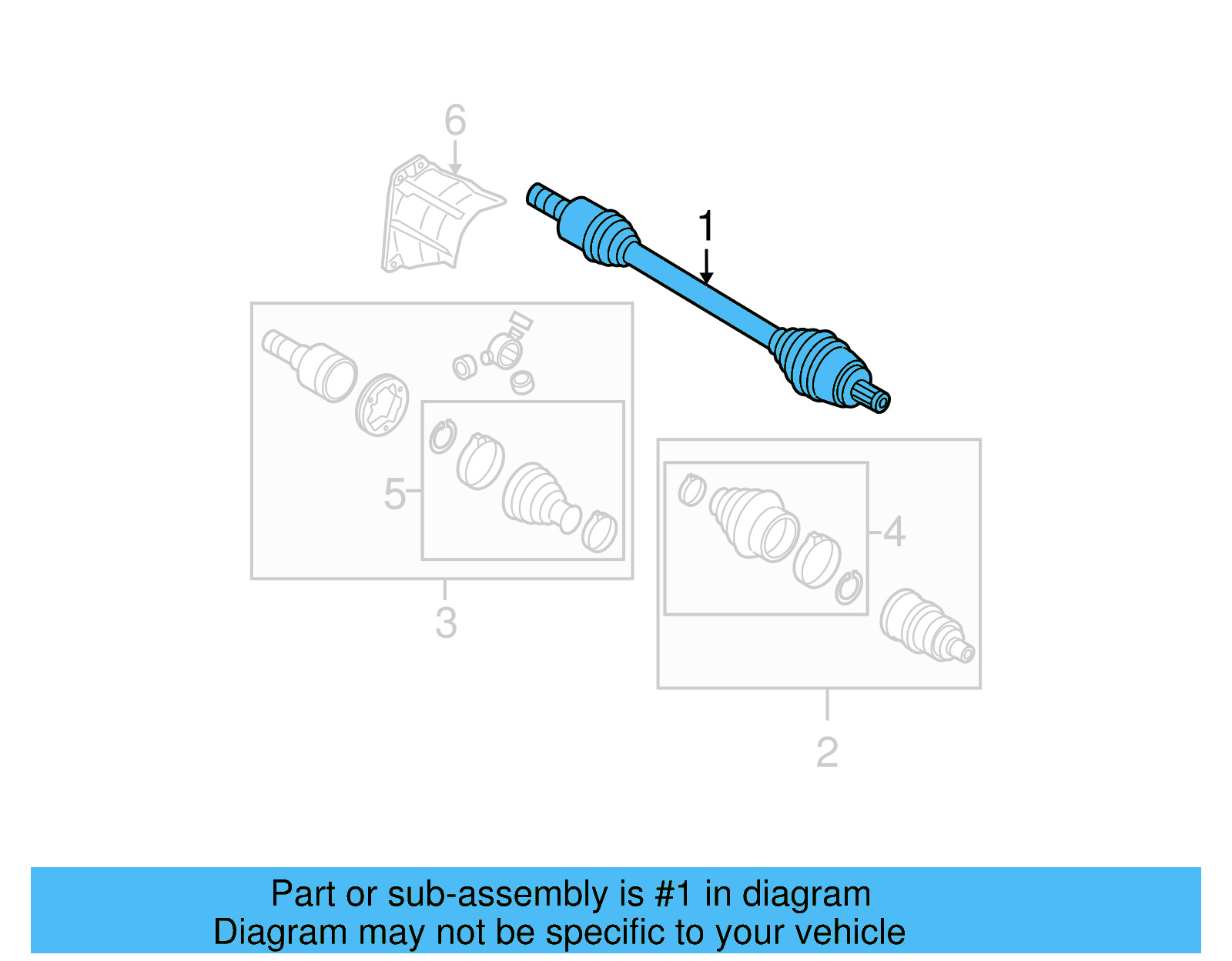 Cv Axle Assembly 3C0-407-271-AA - View 5