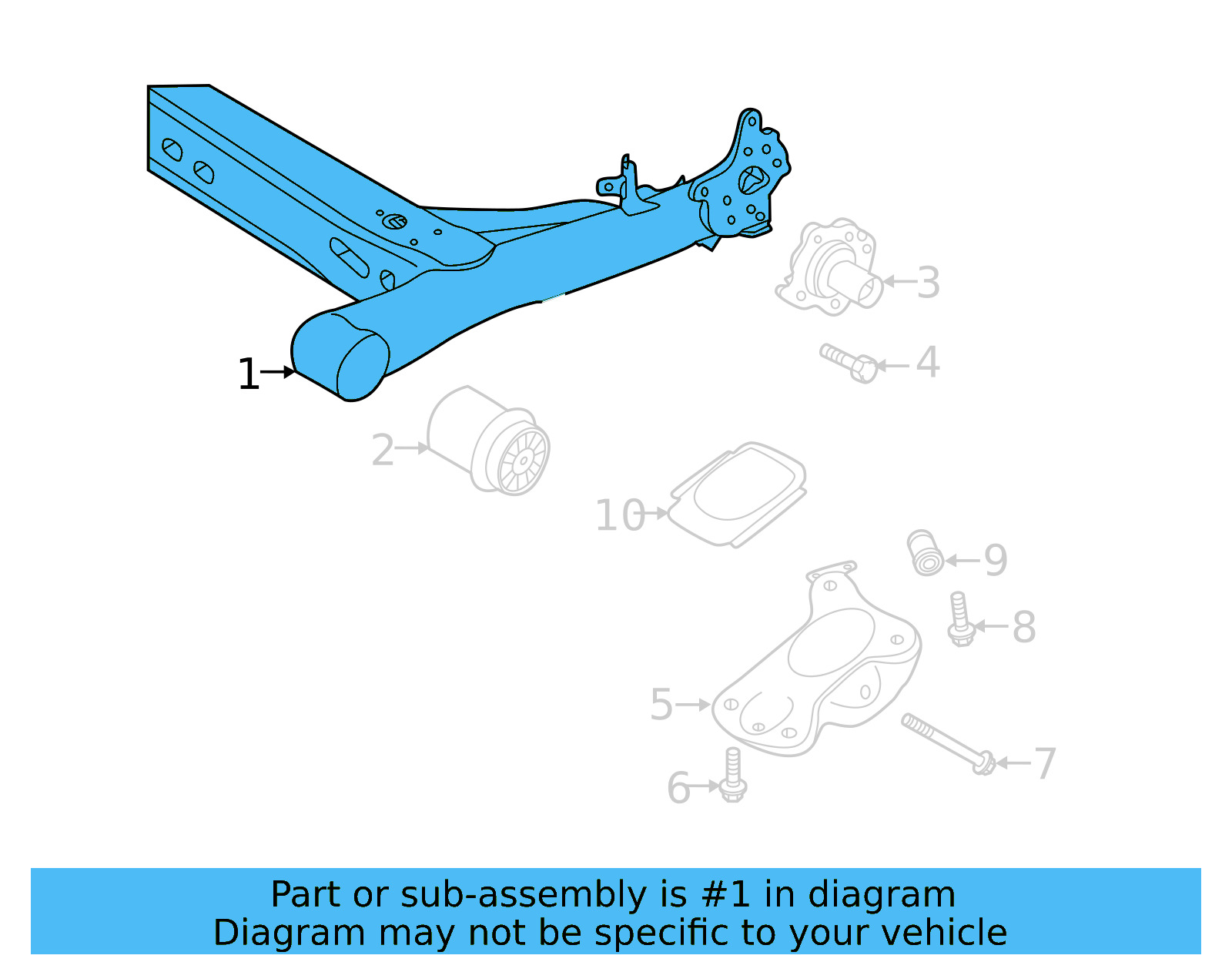 Axle Beam 5QM-501-053-F - View 9