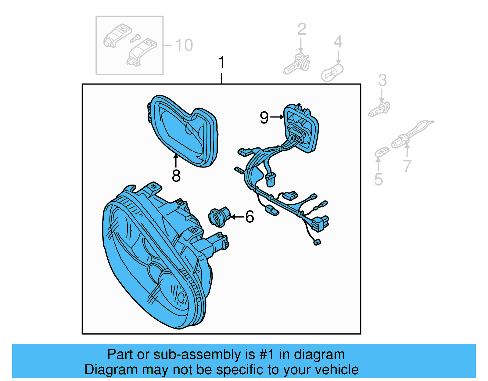 Headlamp Assembly 1J0-941-018-C - View 7