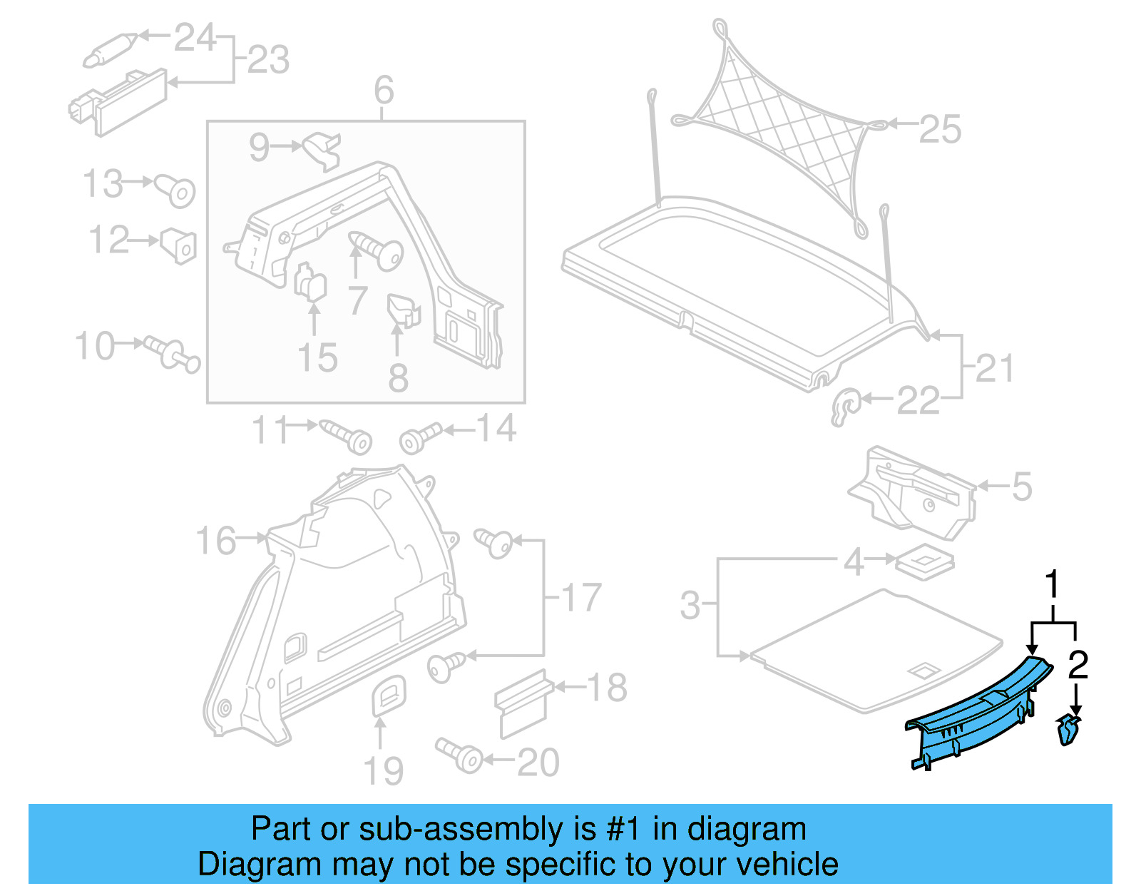 Rear Trim Panel 5G6-863-459-K-82V - View 4