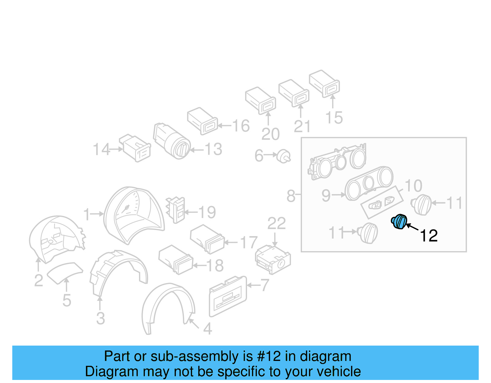 Knob 1C0-819-129-A-01C - View 9