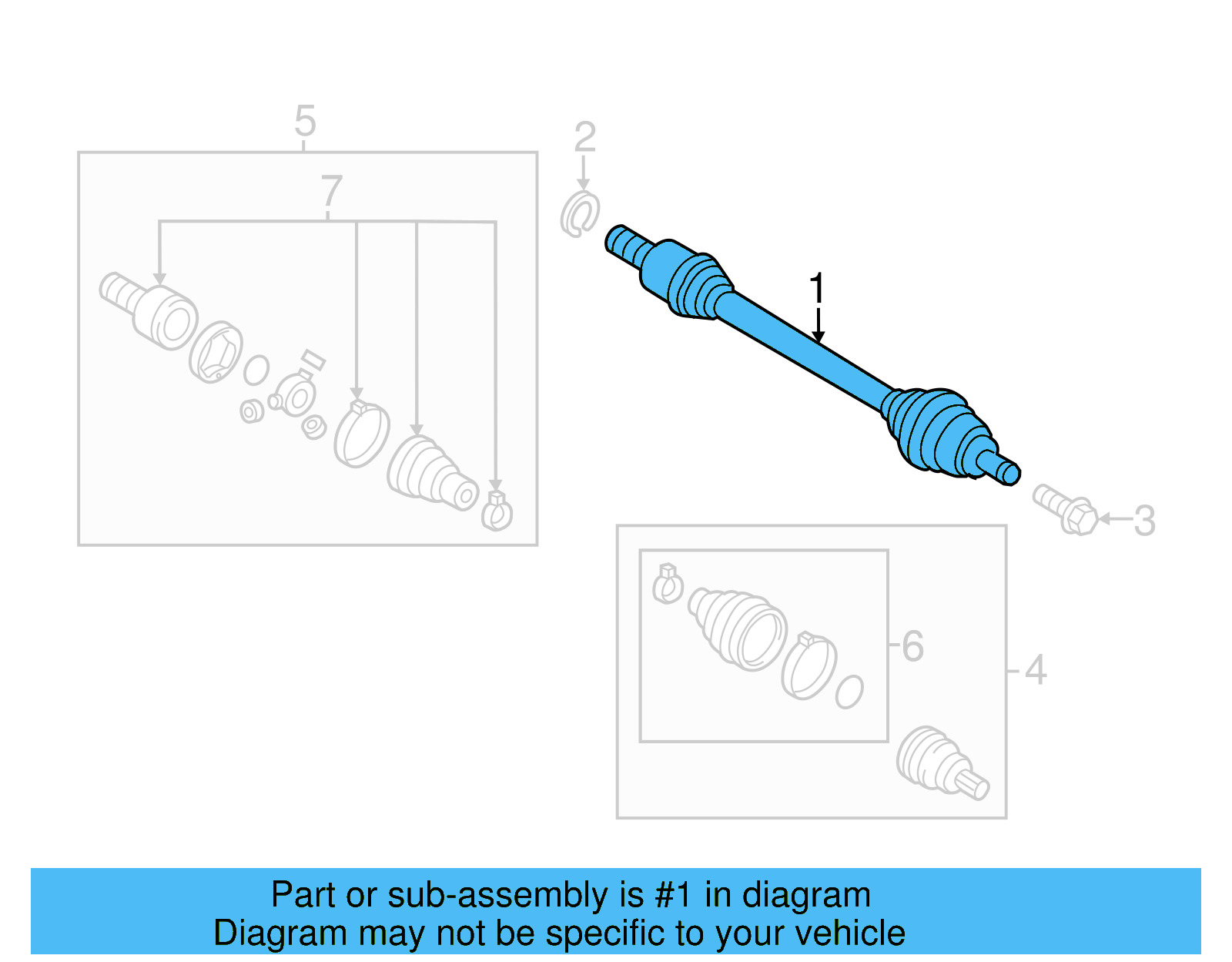 Axle Assembly 1K0-407-271-BP - View 20
