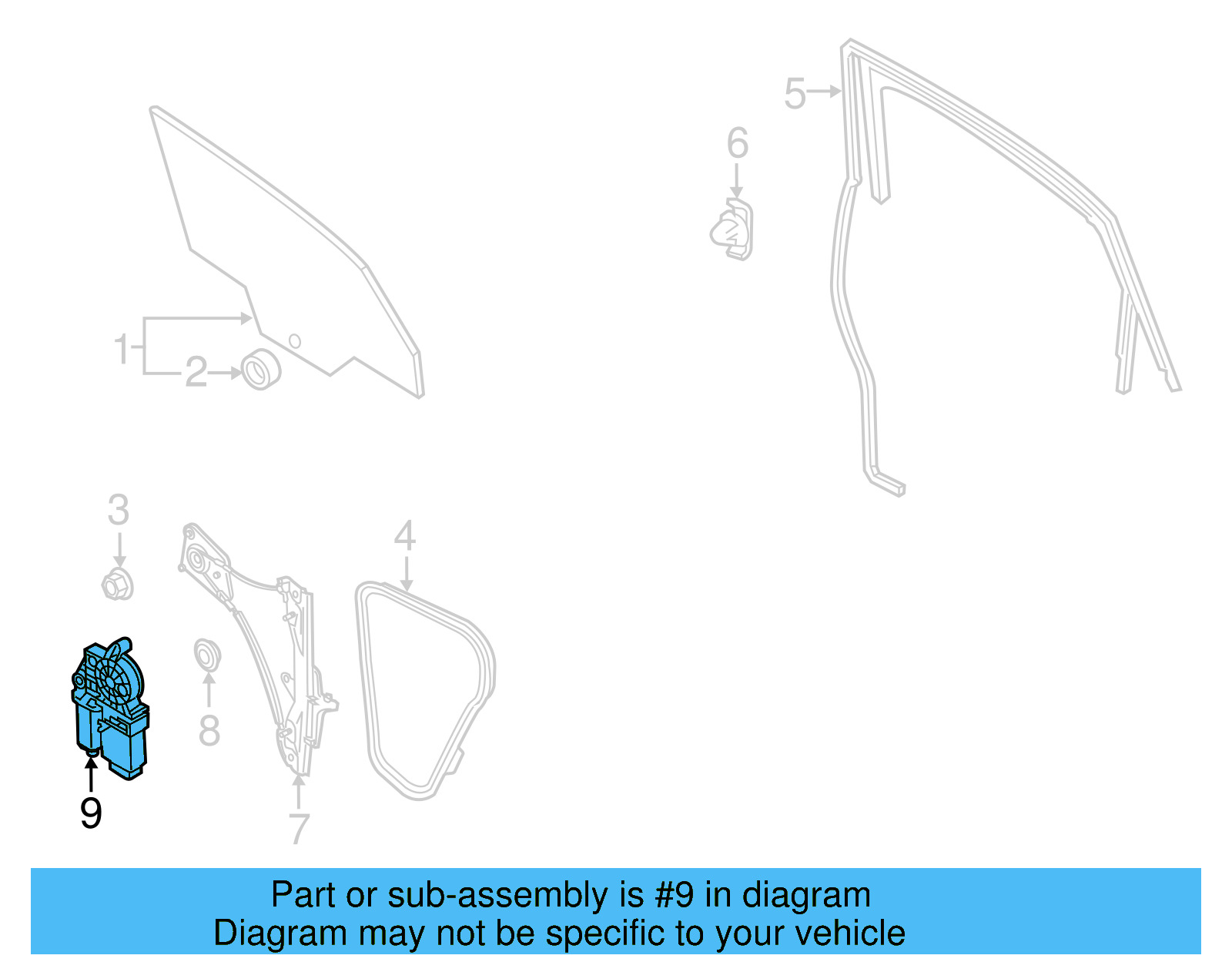 Window Motor 561-959-811-C-Z03 - View 8