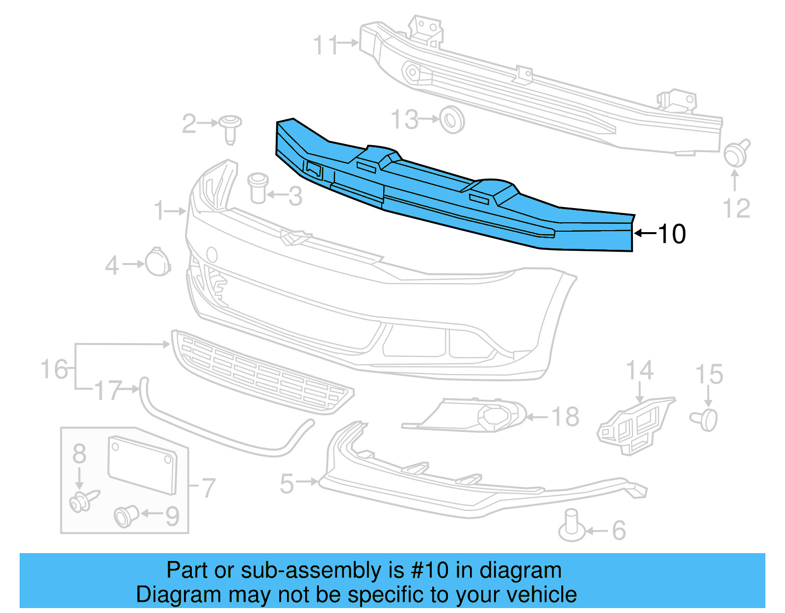Bumper Impact Absorber 5C6-807-248-D - View 4