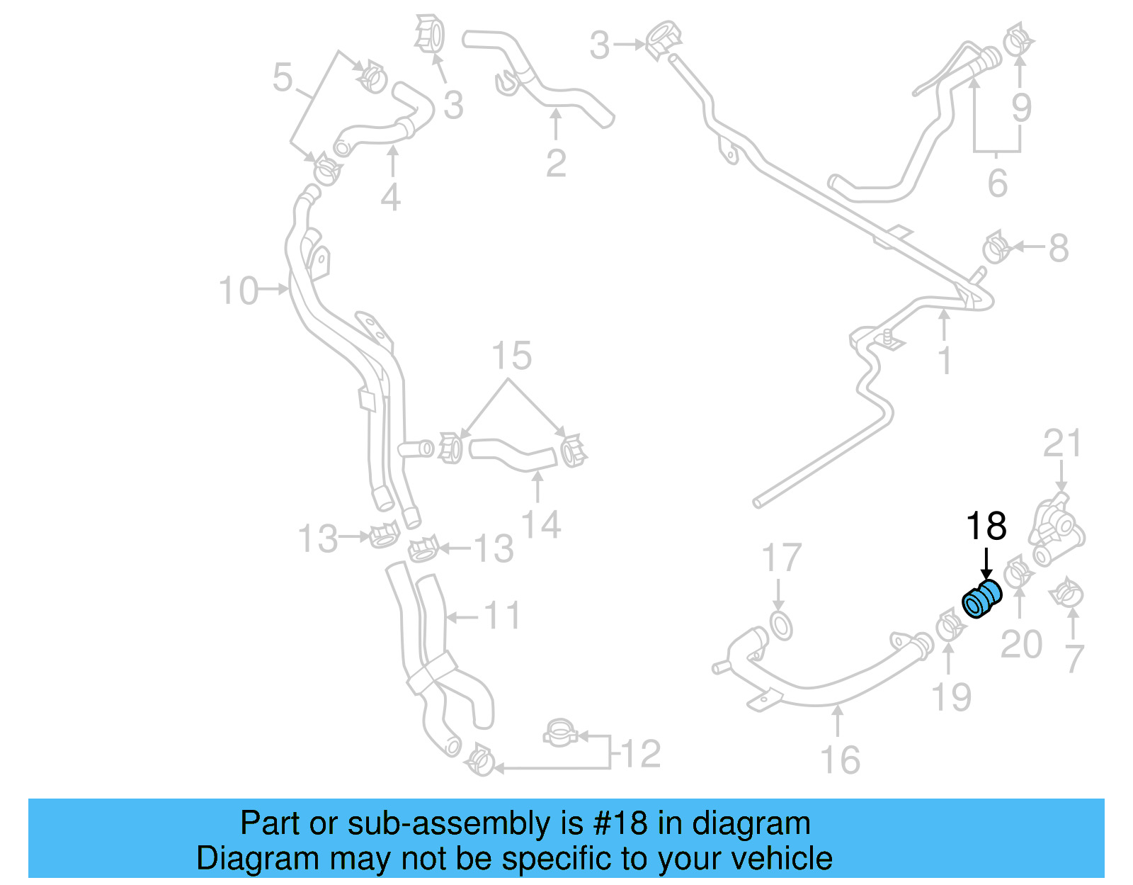 HVAC Heater Hose 1K0-122-073-FN - View 7