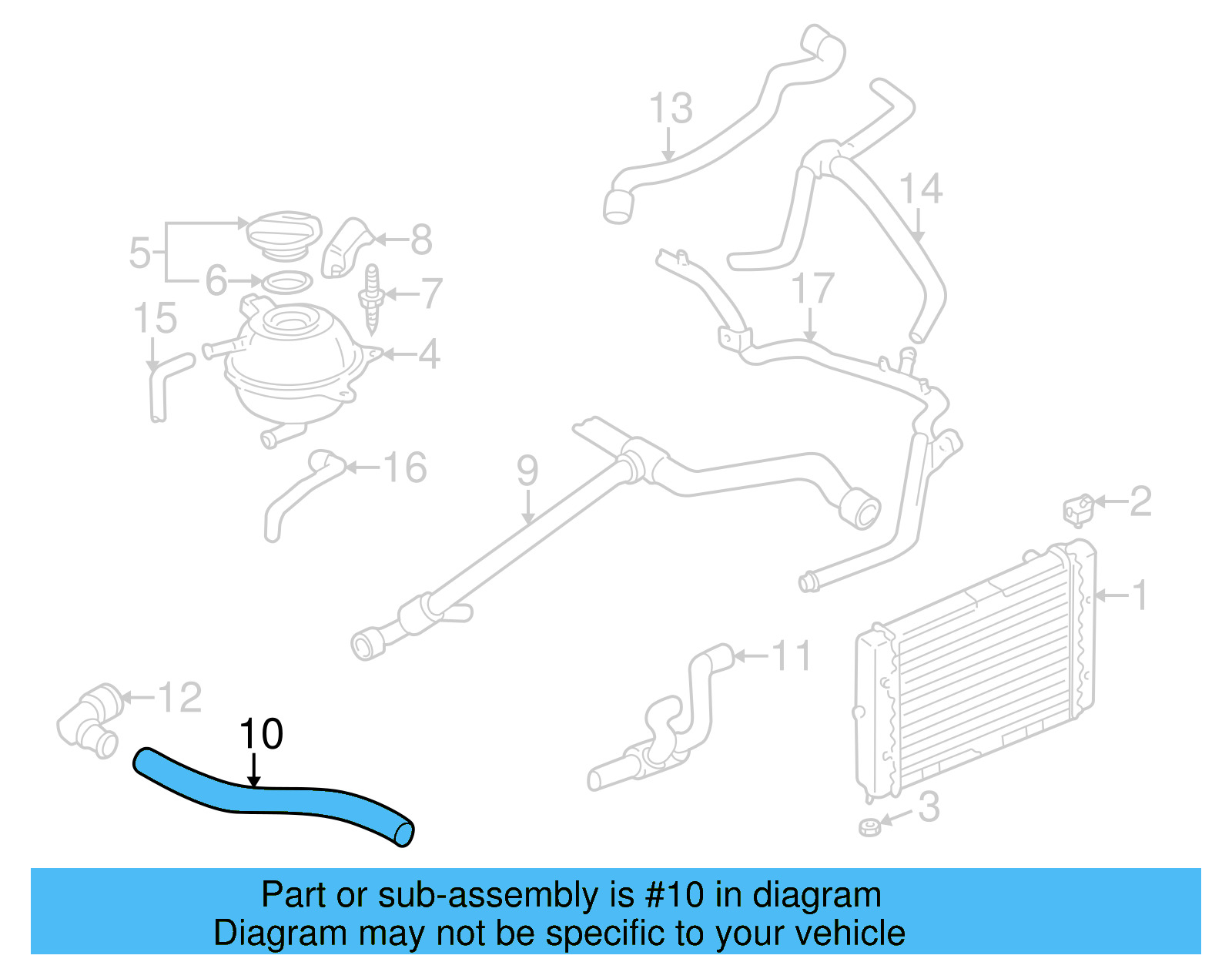 Lower Hose 1H0-121-051-C - View 7