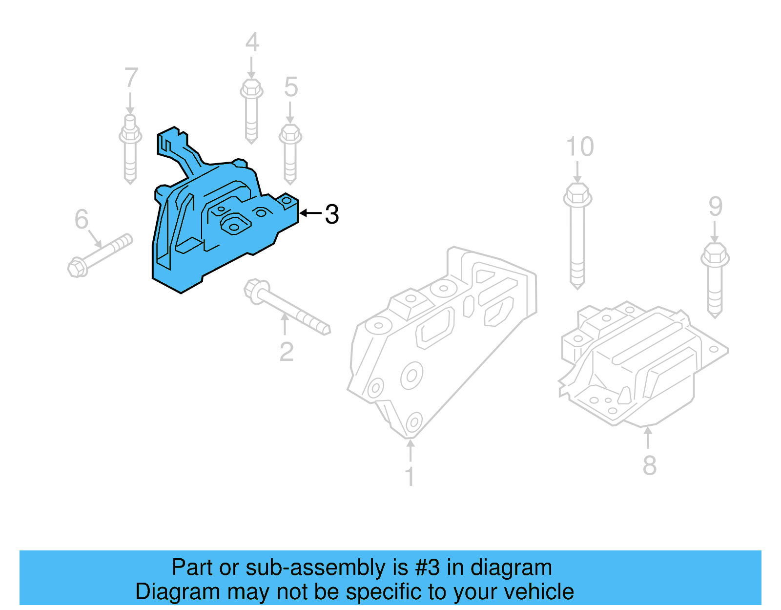 Motor Mount 3QF-199-262-H - View 6