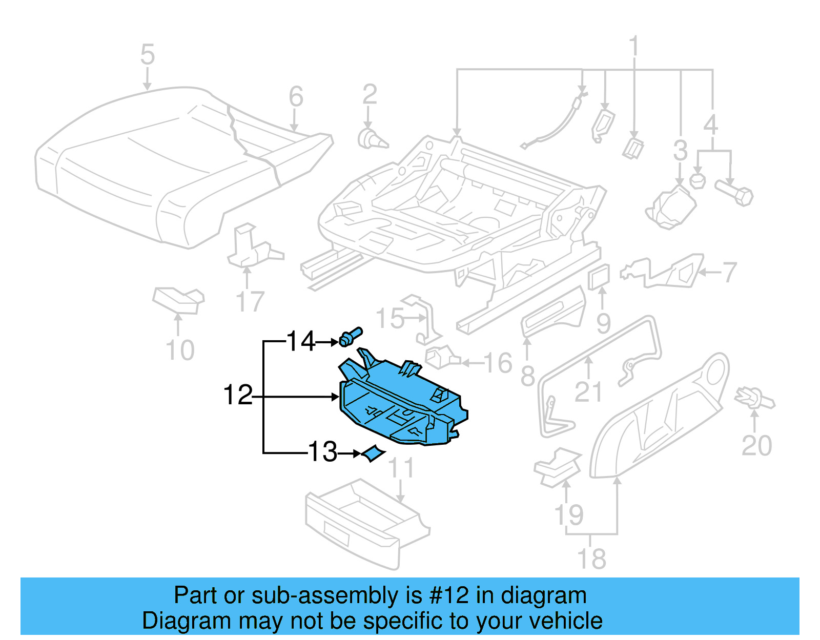 Seat Frame 1K0-882-599-B-9B9 - View 28