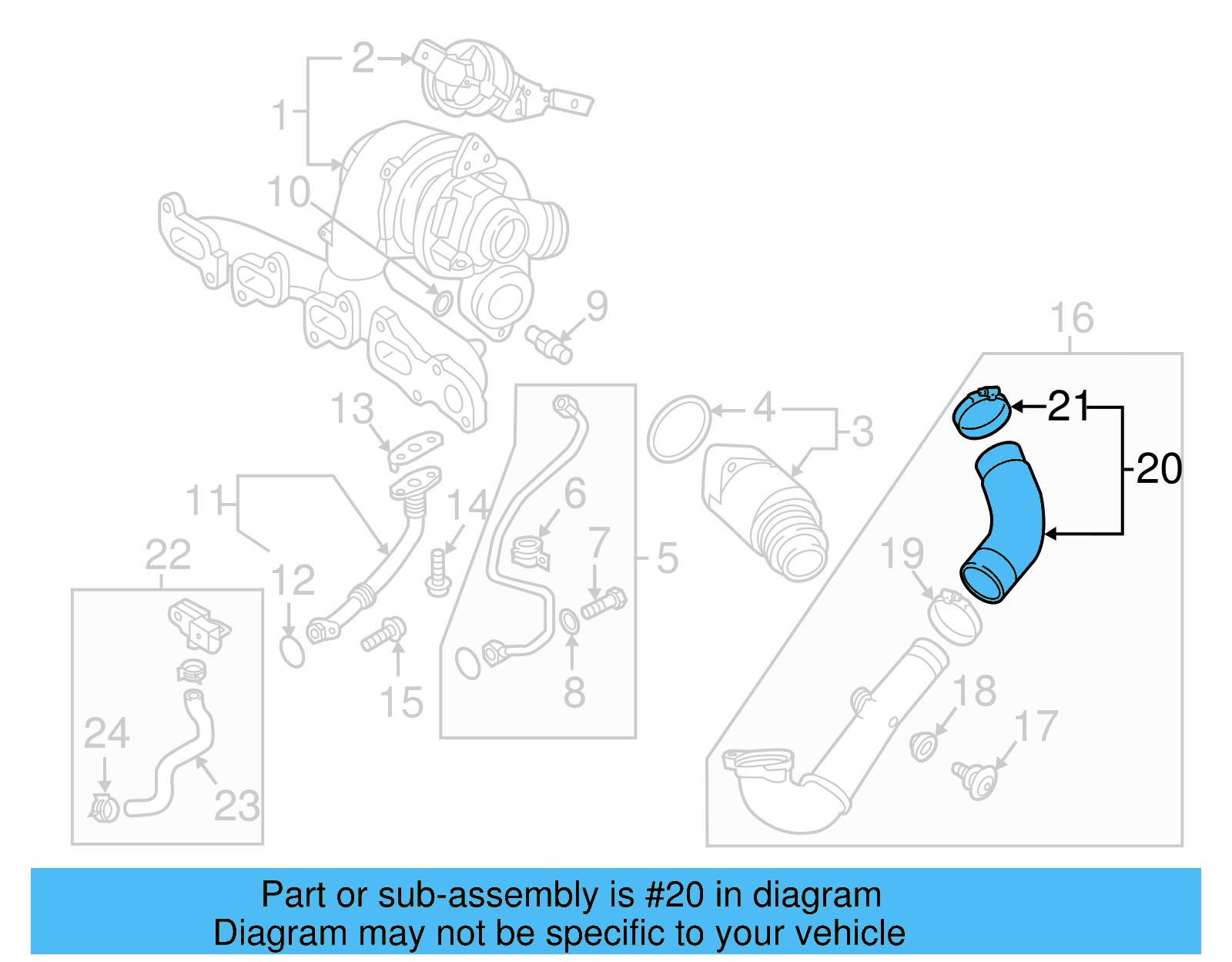 Pressure Hose 04L-145-828-D - View 2
