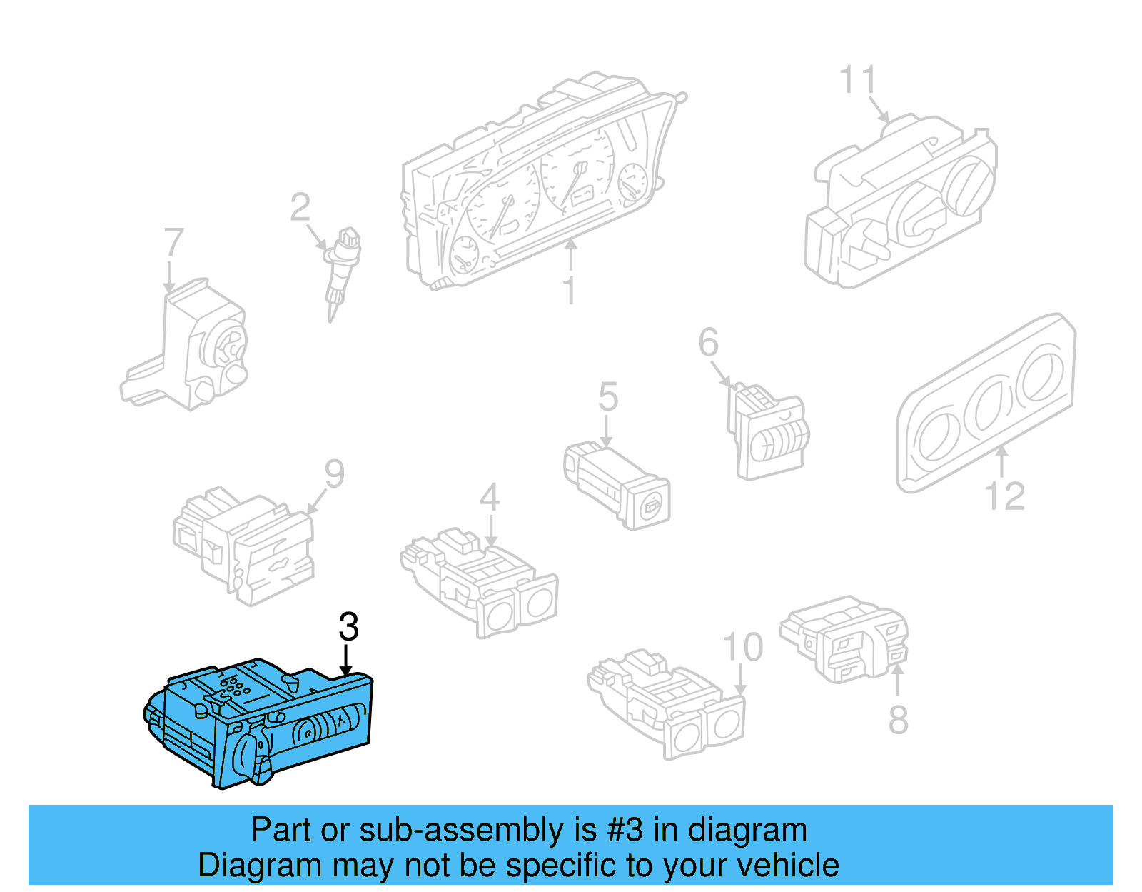 Headlamp Switch 1EM-941-531-A - View 5