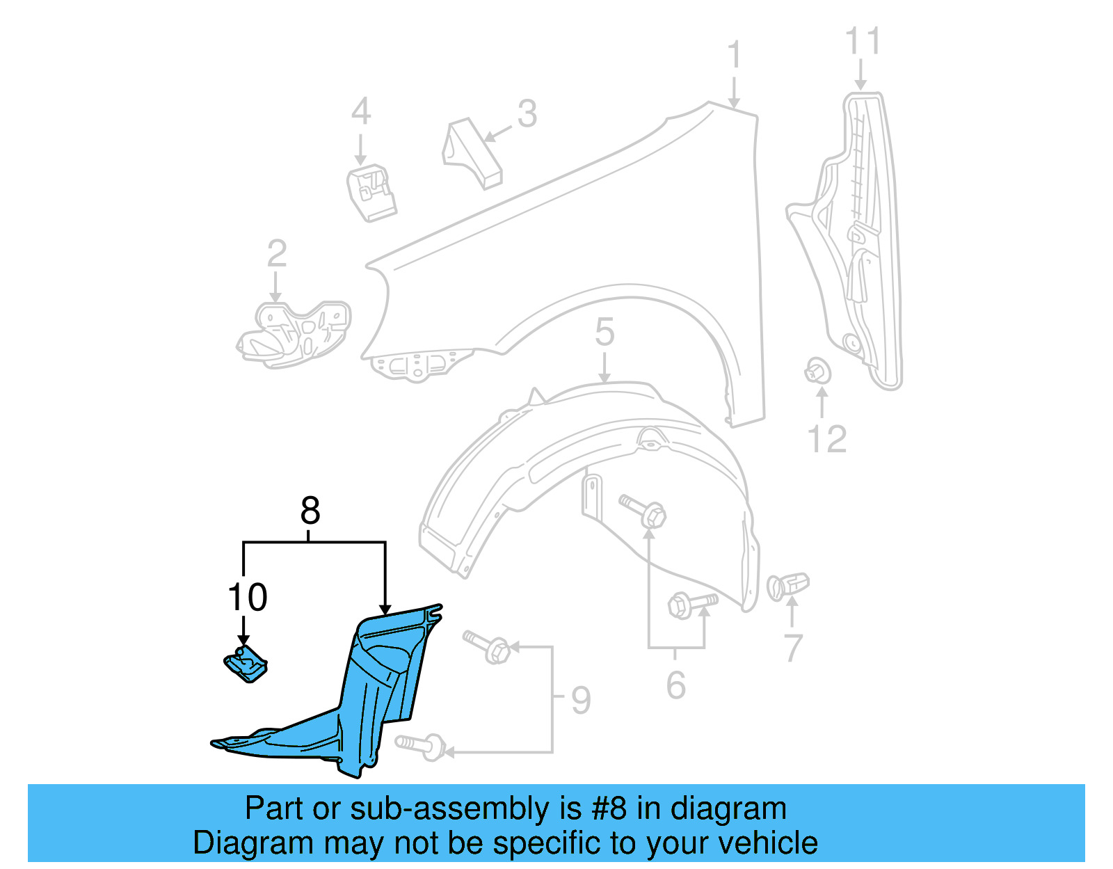 Front Extension 1K0-805-912-E - View 3
