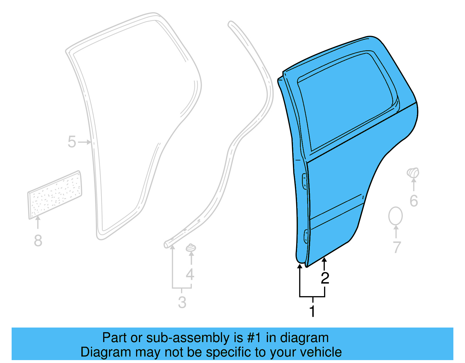 Door Shell 1J5-833-055-F - View 2