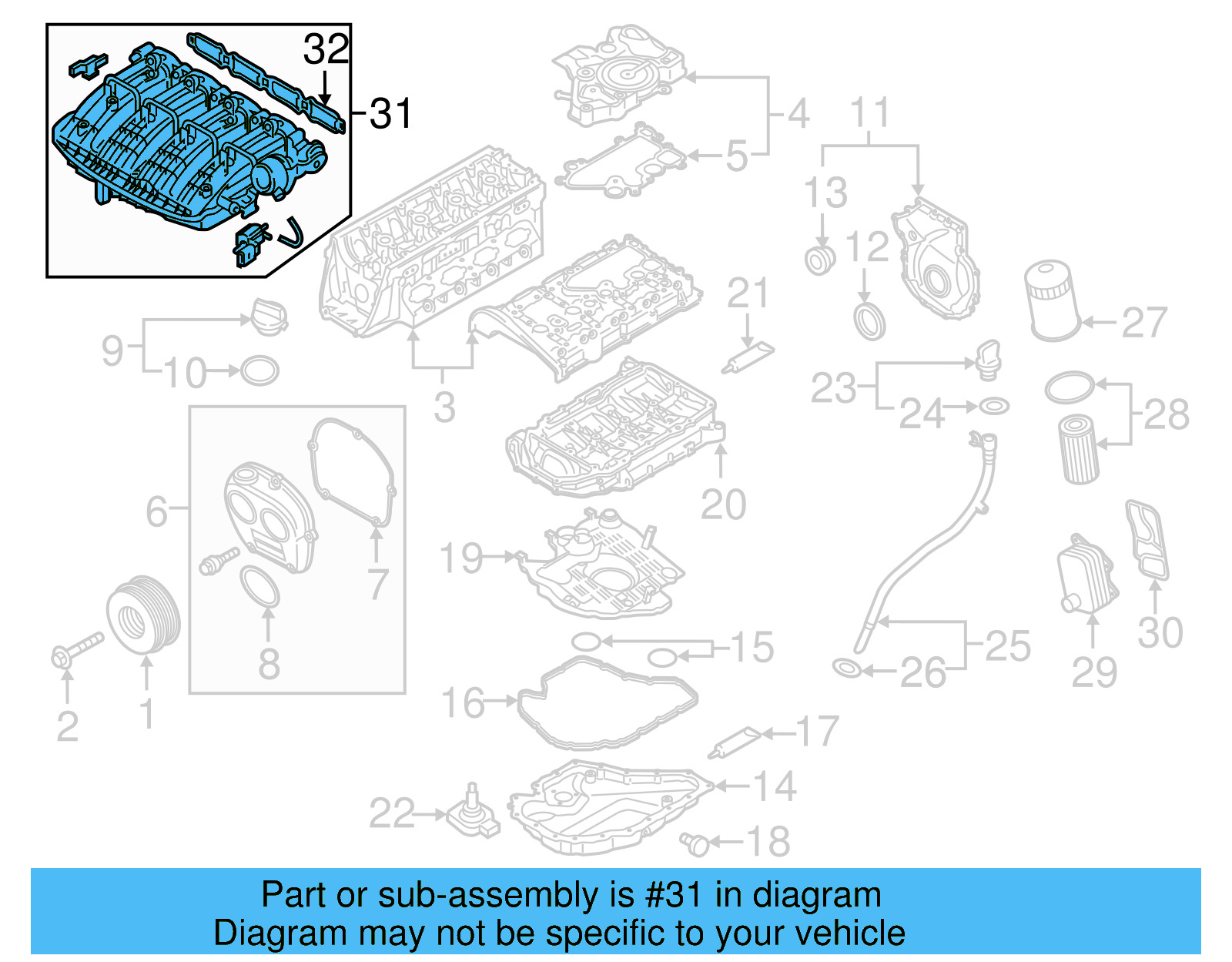 Intake Manifold 06L-133-201-ES - View 3