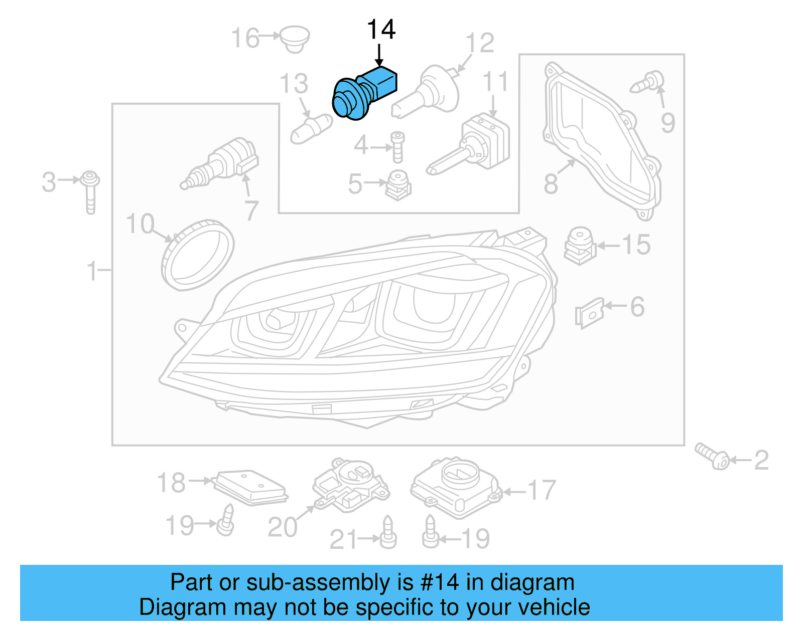 Signal Bulb Socket 8N0-953-053 - View 8