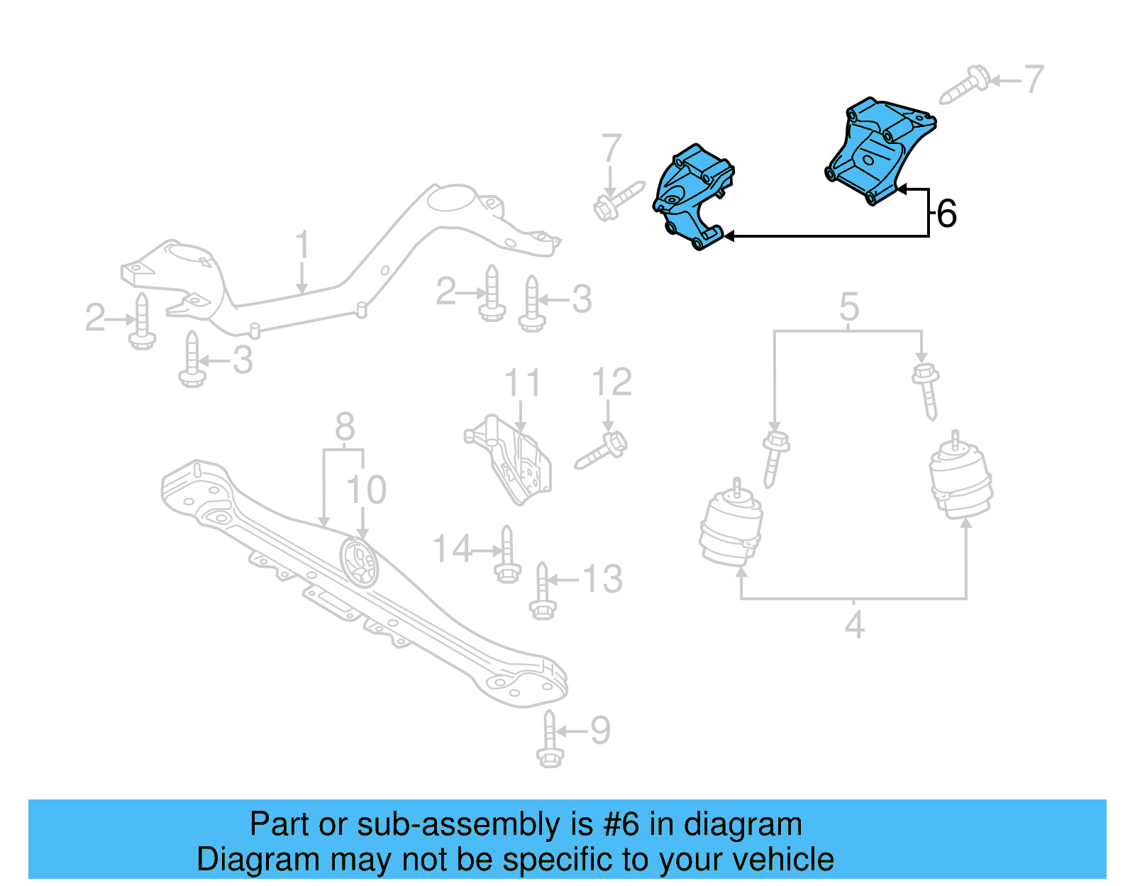 Mount Bracket 7L6-199-308-D - View 2