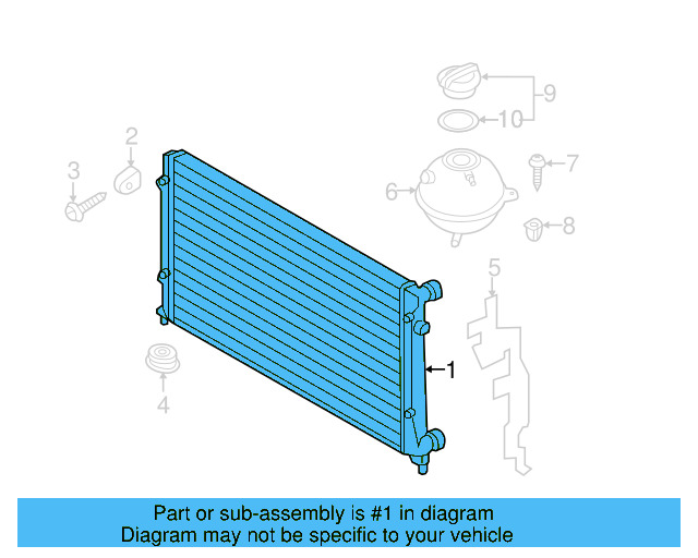 Radiator Assembly 1K0-198-251 - View 10