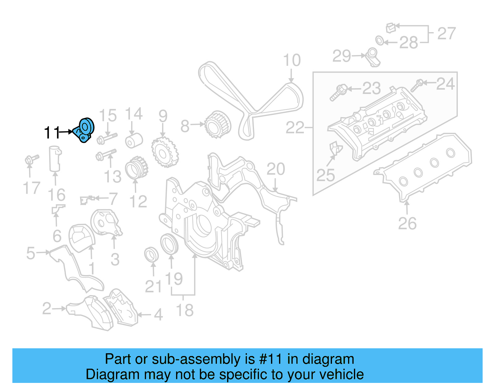 Tensioner Pulley 077-109-485-F - View 3