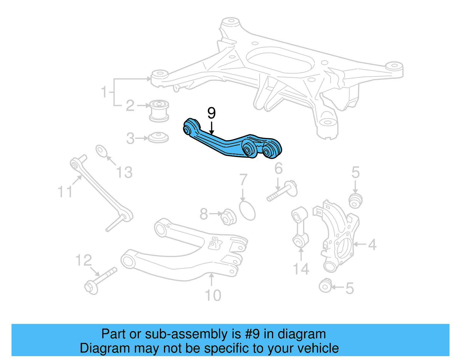 Upper Control Arm 4E0-505-323-AB - View 4