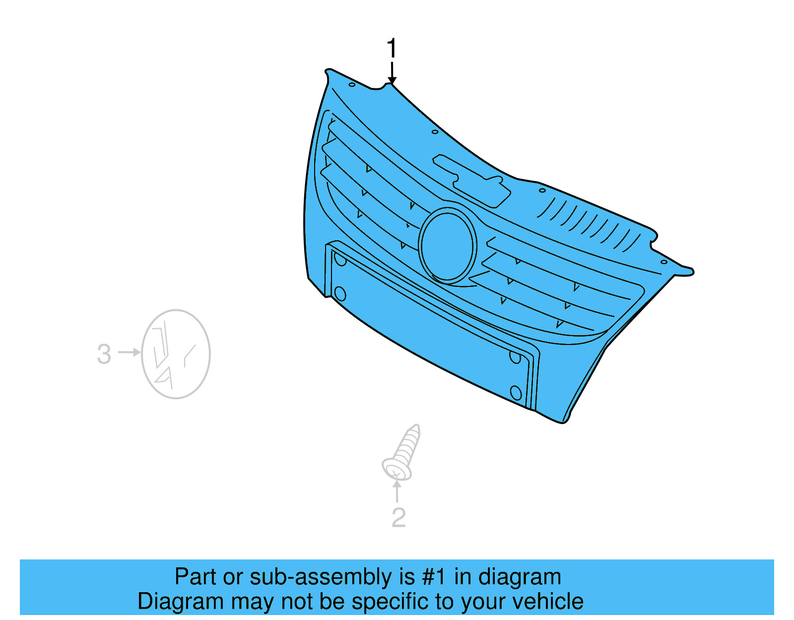 Upper Grille 1Q0-853-651-P-WAD - View 11