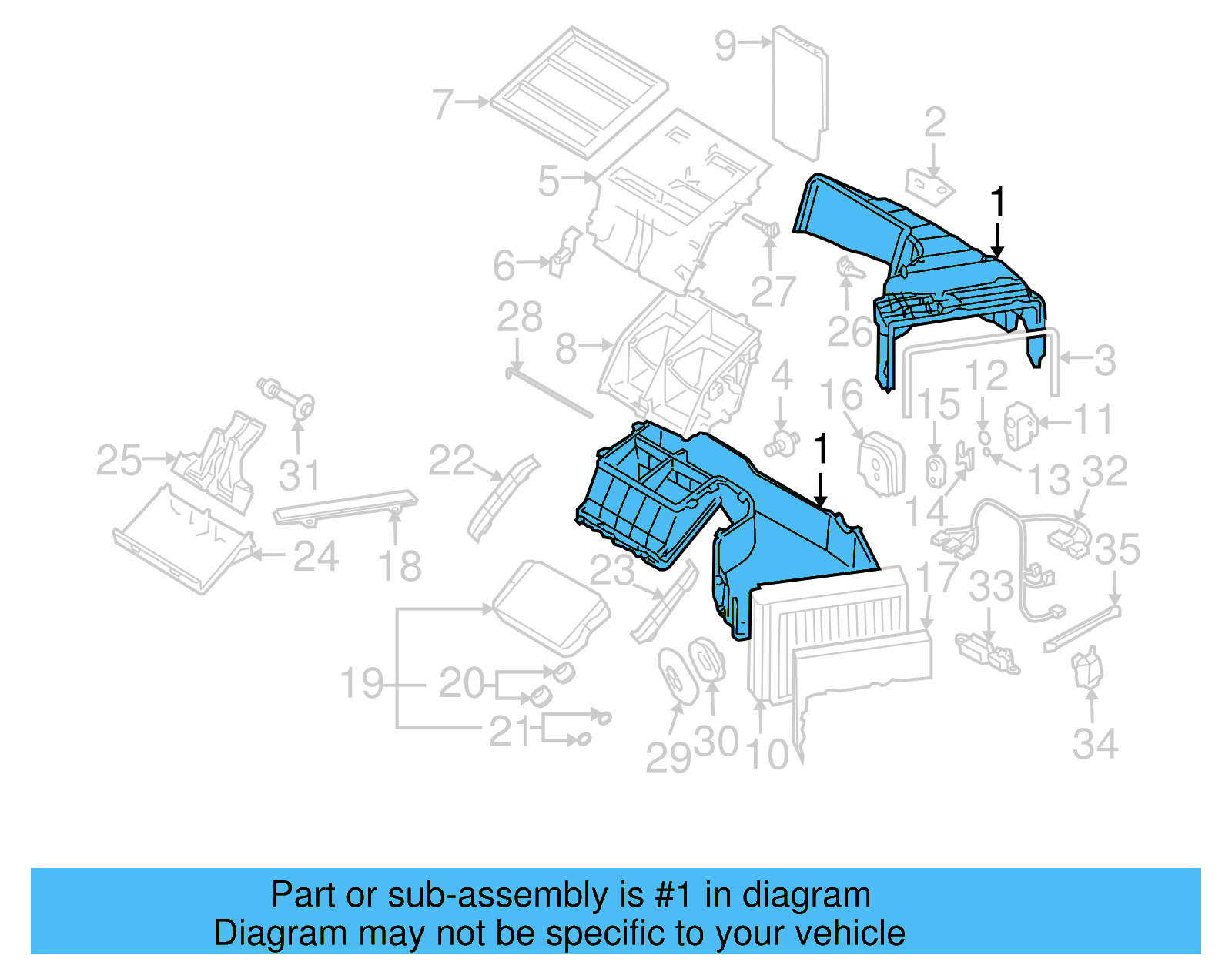 Evaporator Case 7L0-819-087-AA - View 14