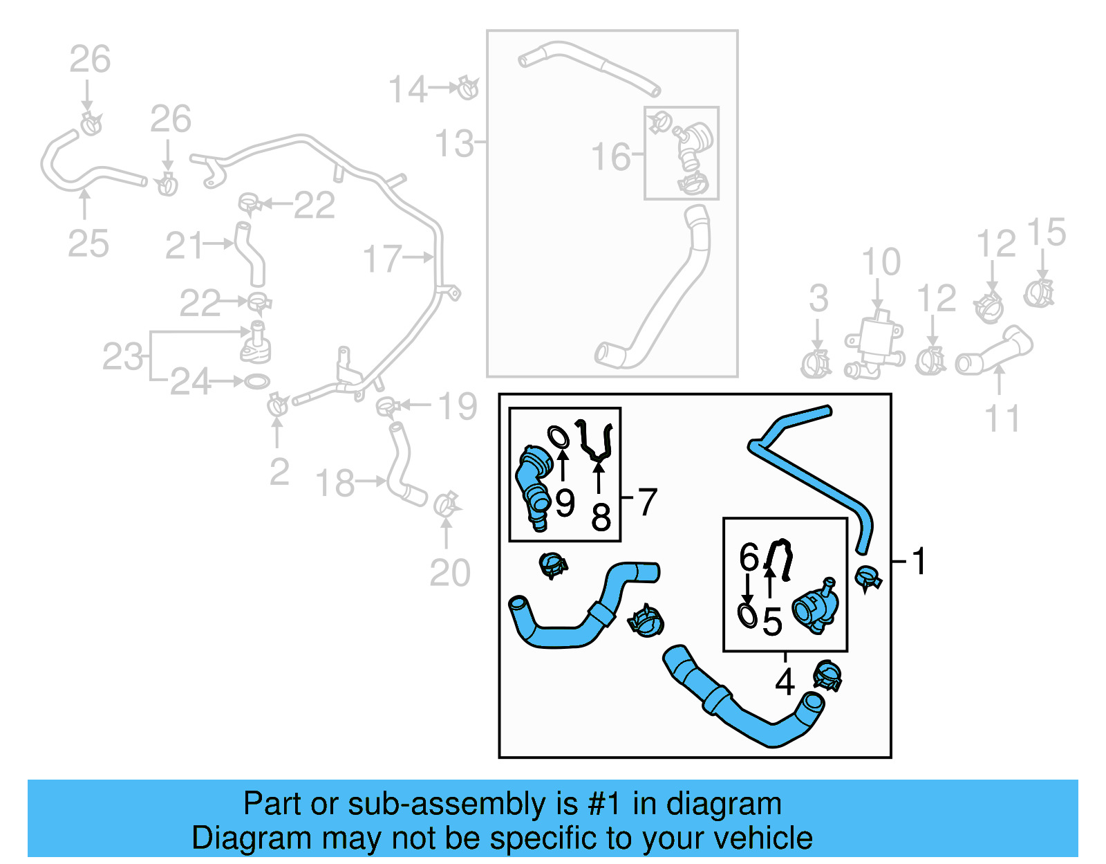 Upper Hose 5Q0-122-101-FR - View 7