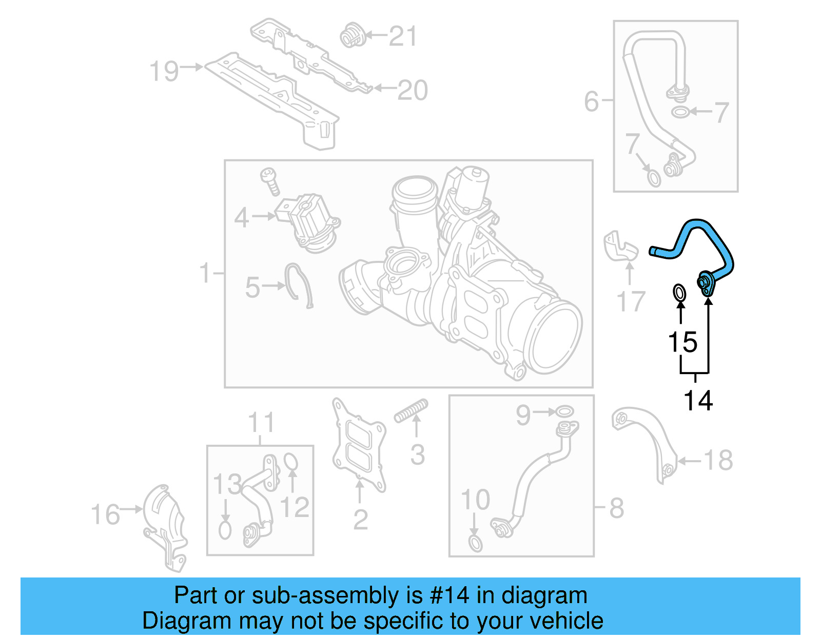 Water Outlet Pipe 06K-121-492-M - View 8