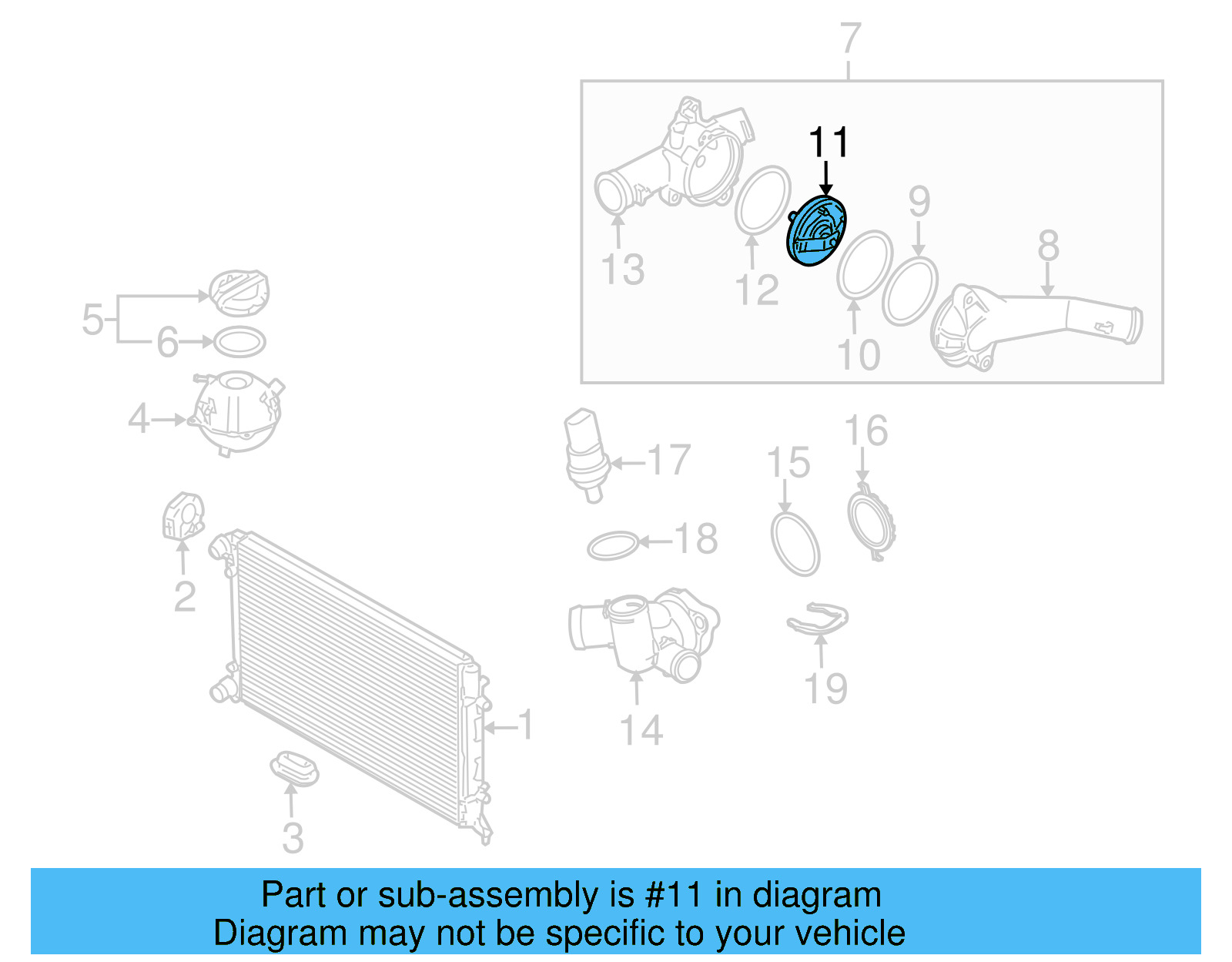 Thermostat 07K-121-113-B - View 4