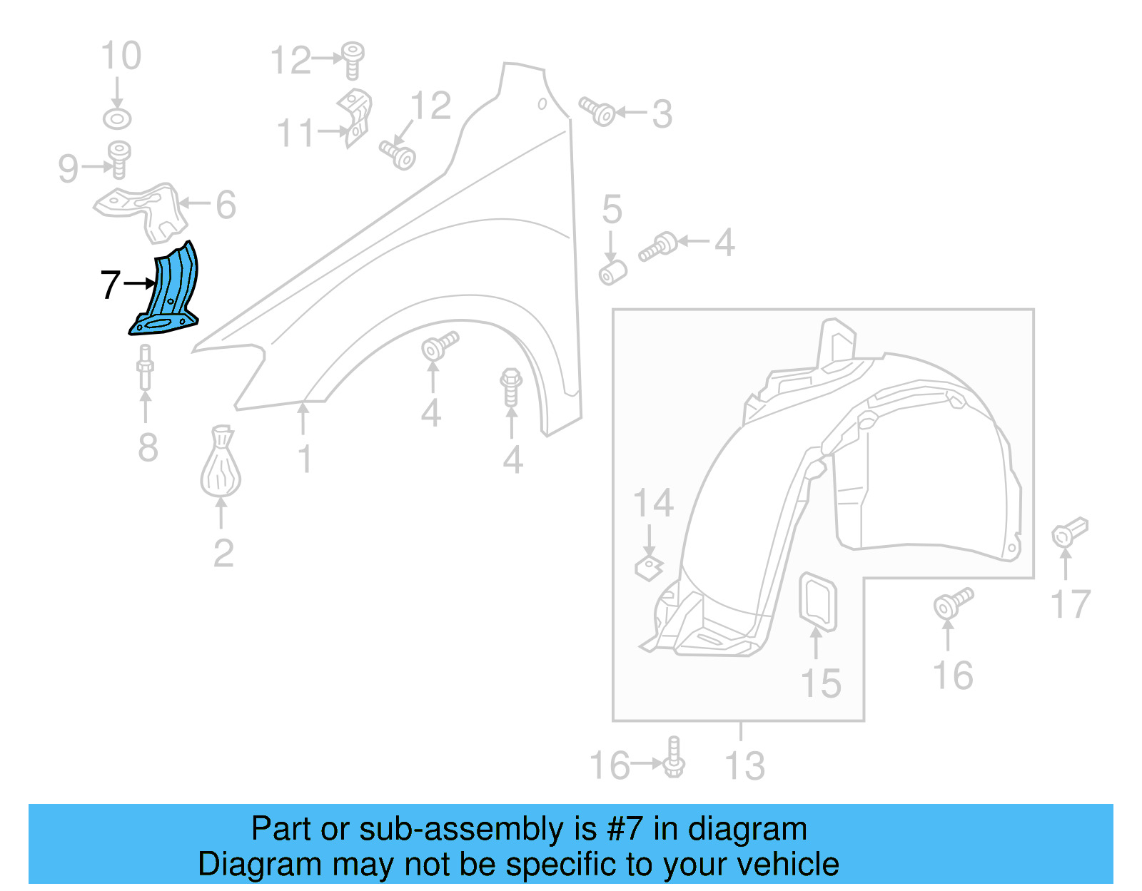 Fender Mtg Bkt 5NA-821-135-C - View 5