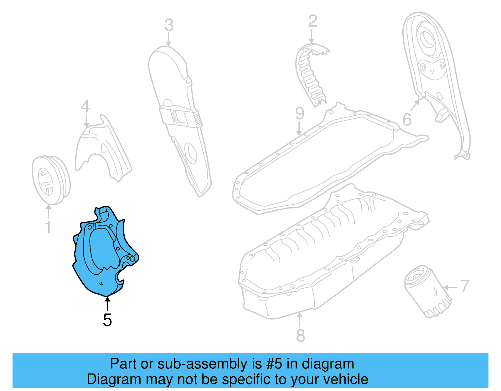Outer Timing Cover 074-109-127-J - View 4