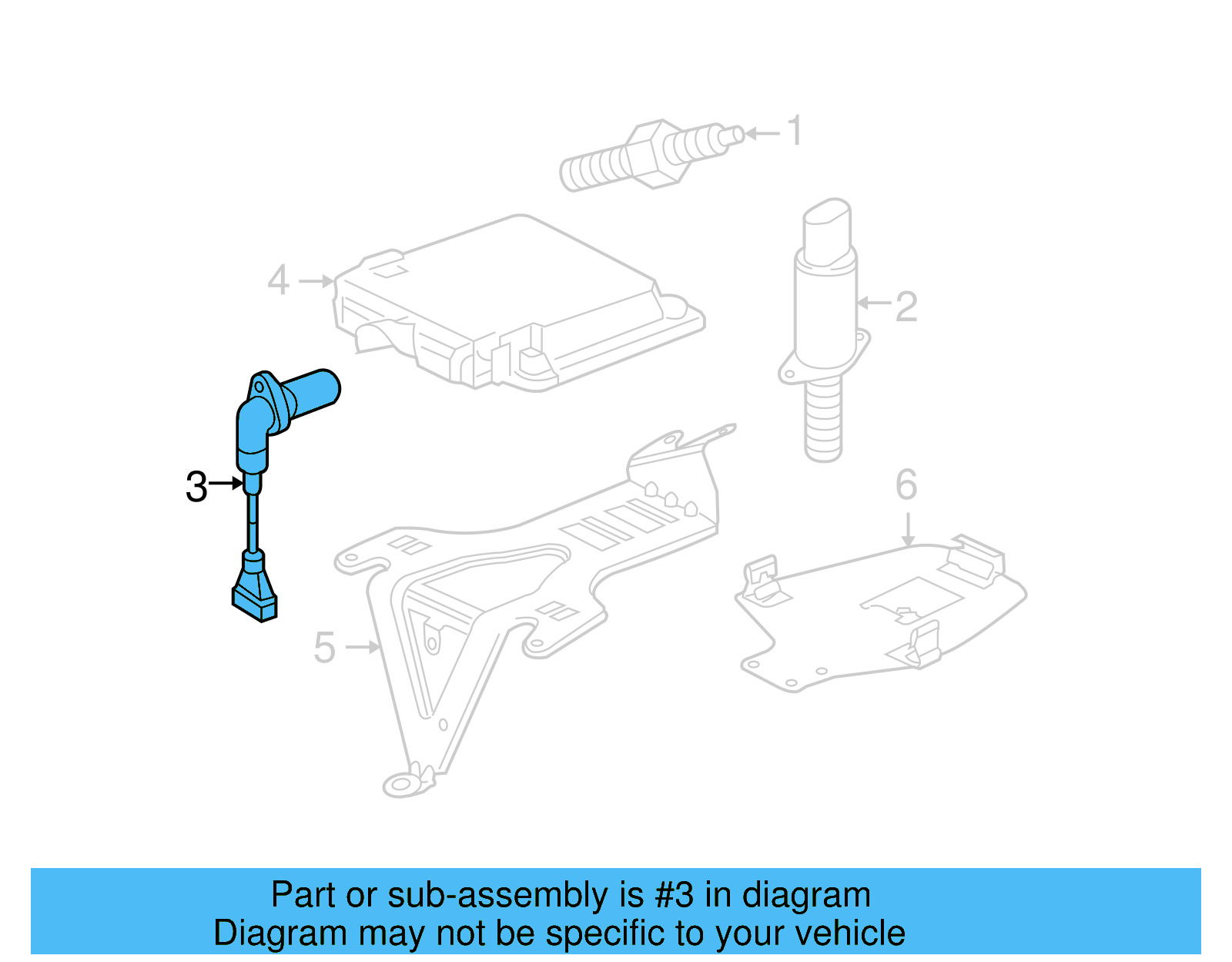 Engine Crankshaft Position Sensor 07Z-907-319 - View 3