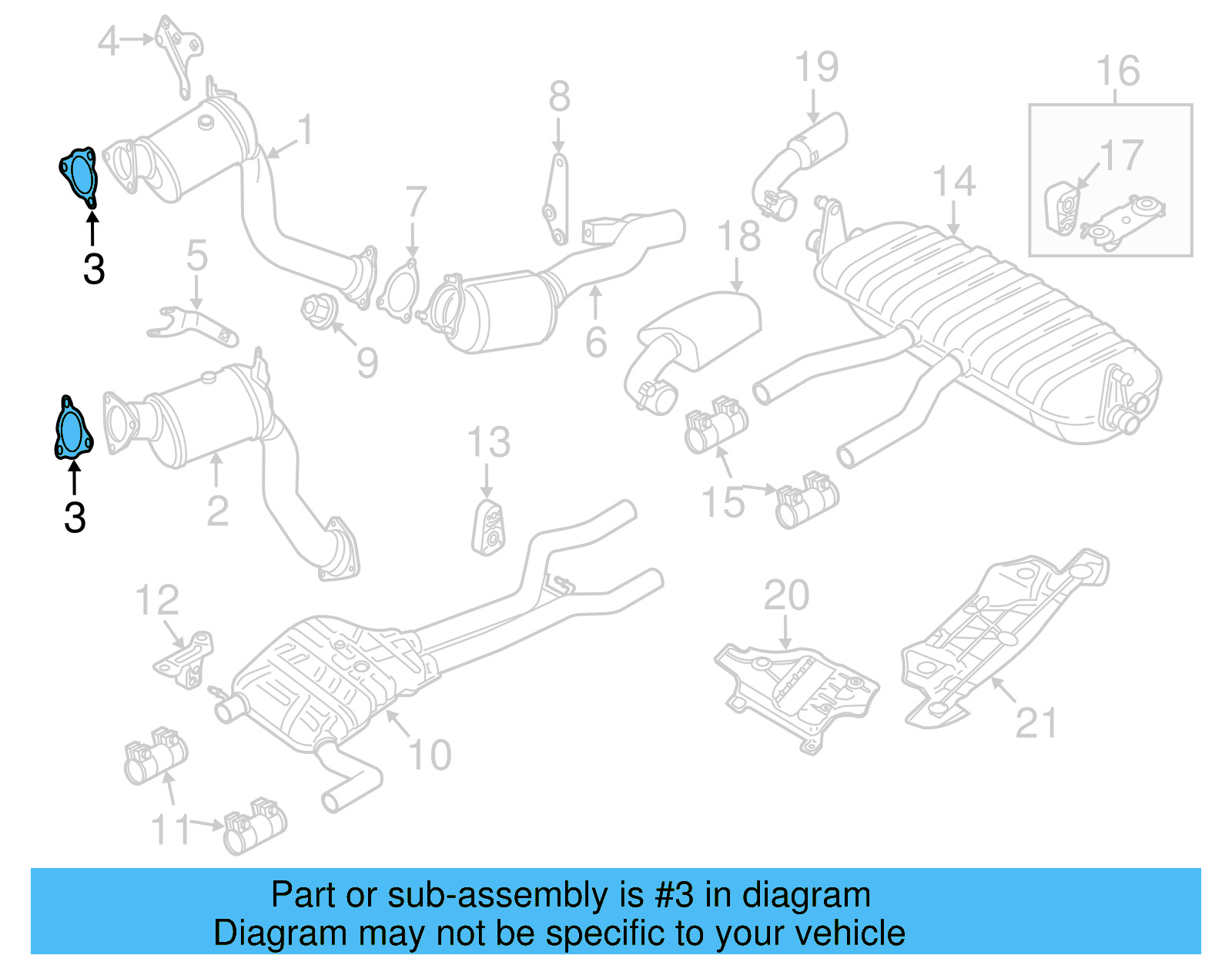 Converter & Pipe Gasket 8K0-253-115-A - View 2
