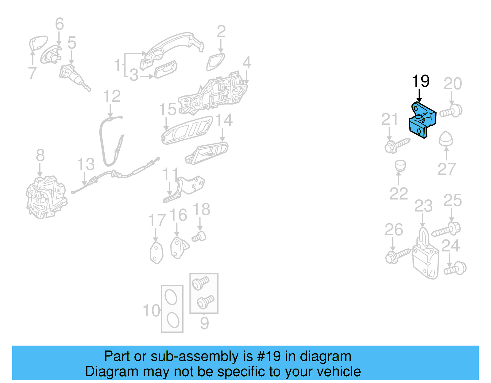 Upper Hinge 3C0-831-402-D - View 10