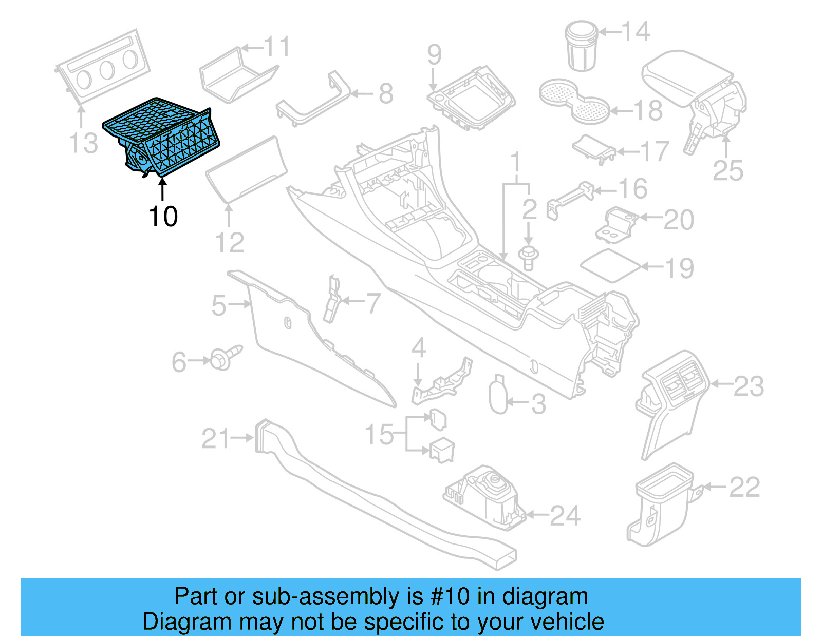 Storage Tray 5G1-863-391-F-82V - View 18