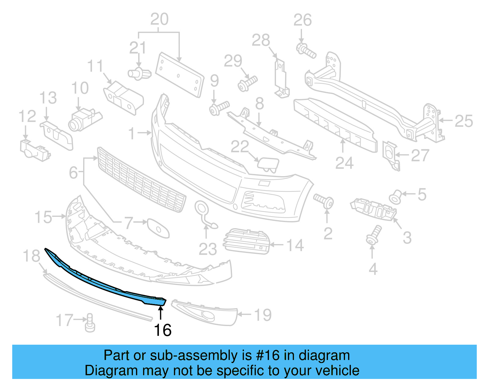 Lower Trim 7P6-807-110-9B9 - View 7