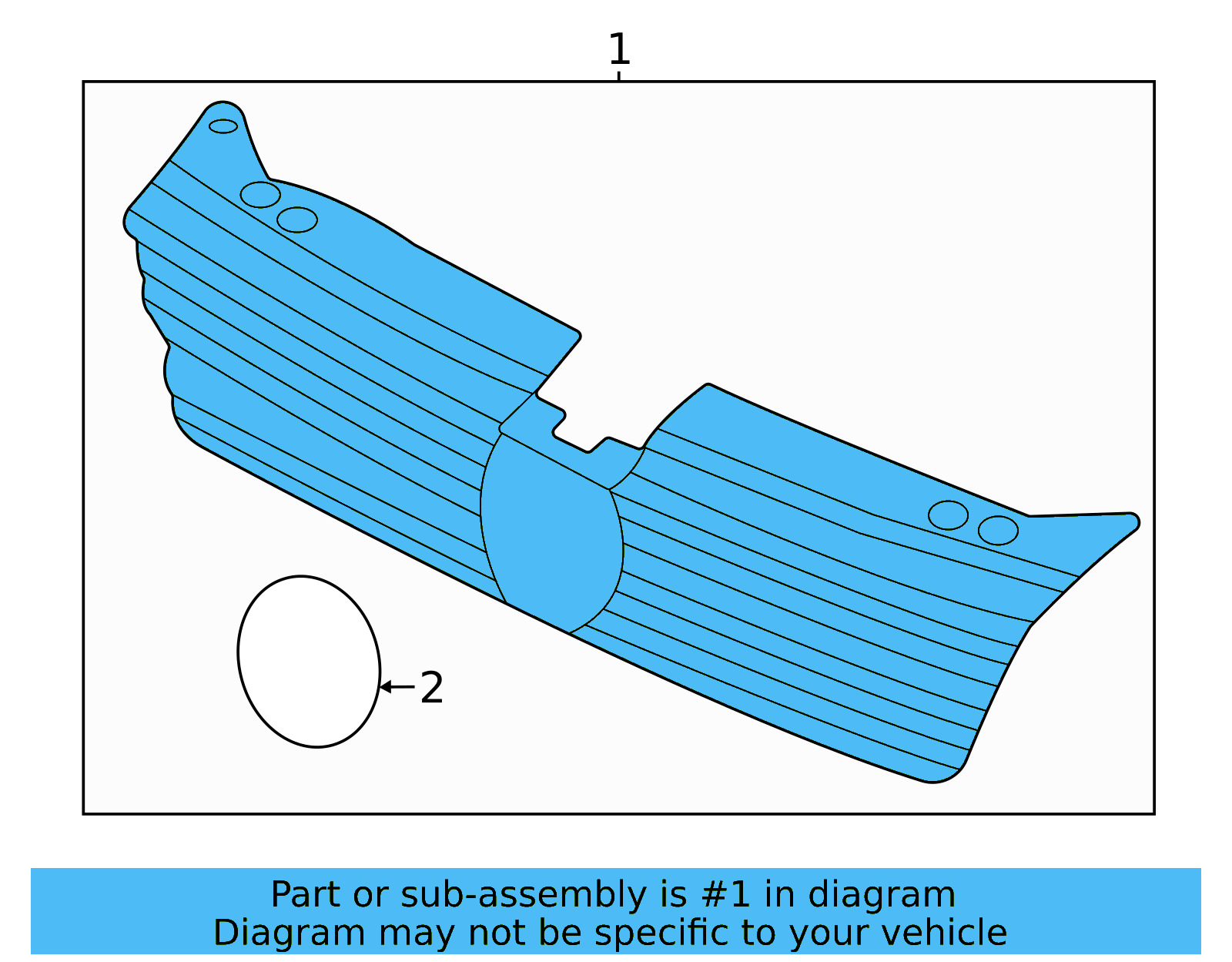 Center Grille 2GJ-853-651-AF-ZLL - View 4
