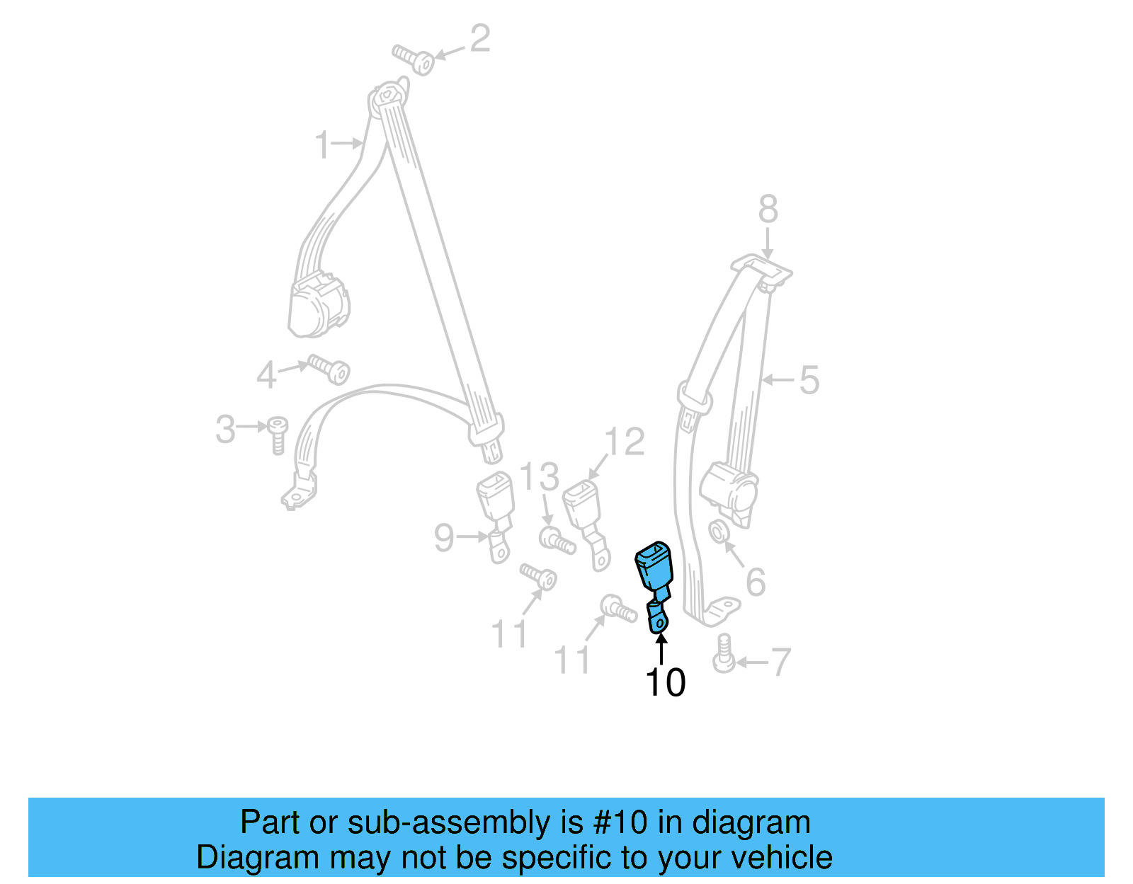 Outer Buckle 3CN-857-739-A-MNB - View 4