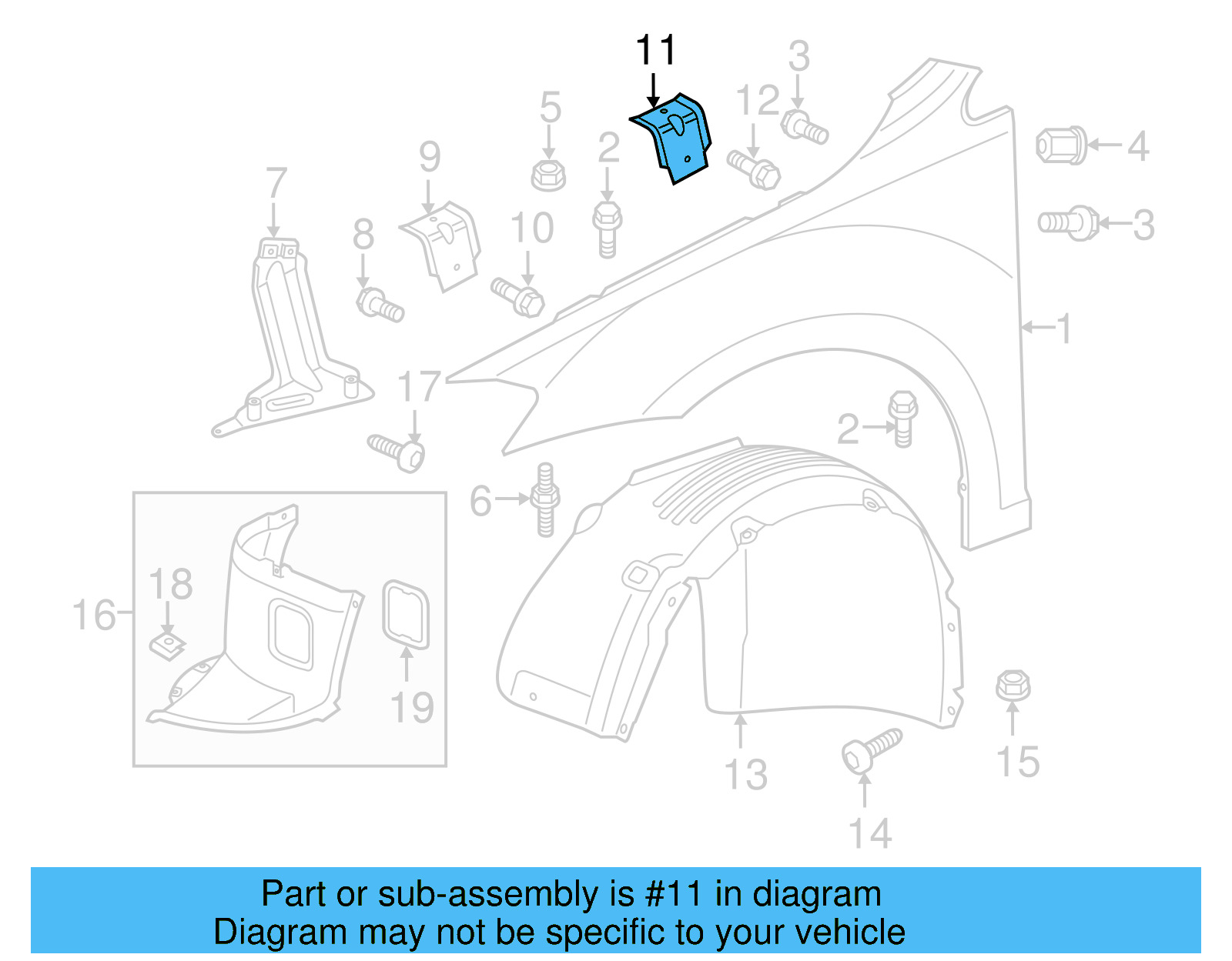 Rear Support 5G0-809-471 - View 6