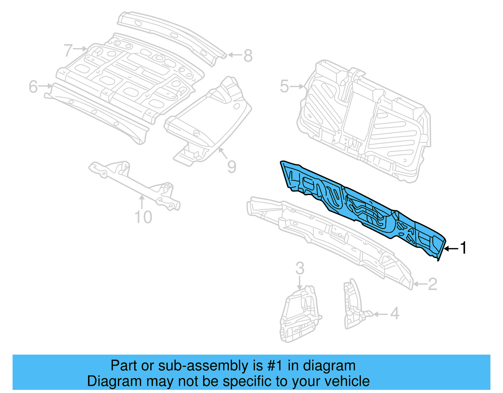 Rear Body Panel 3B0-813-341-F - View 14