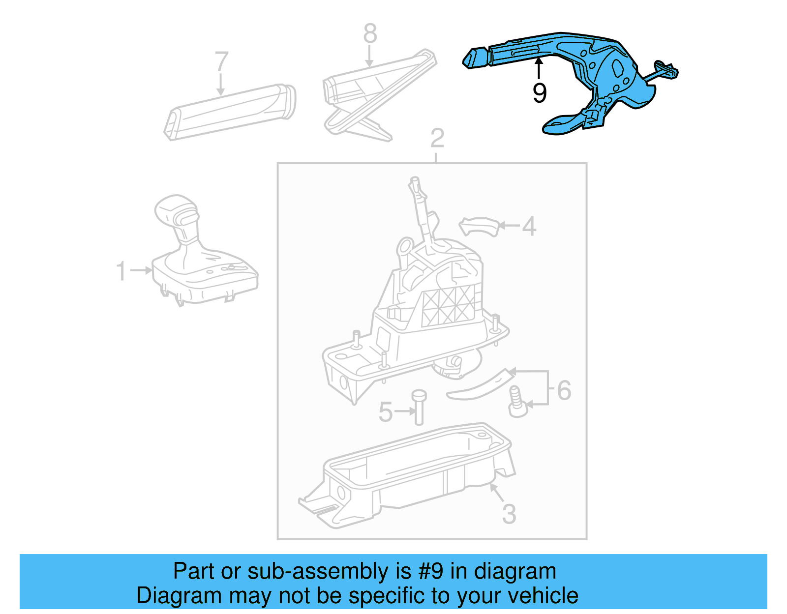 Gear Shift Assembly 5C0-711-303-BK-MNZ - View 5