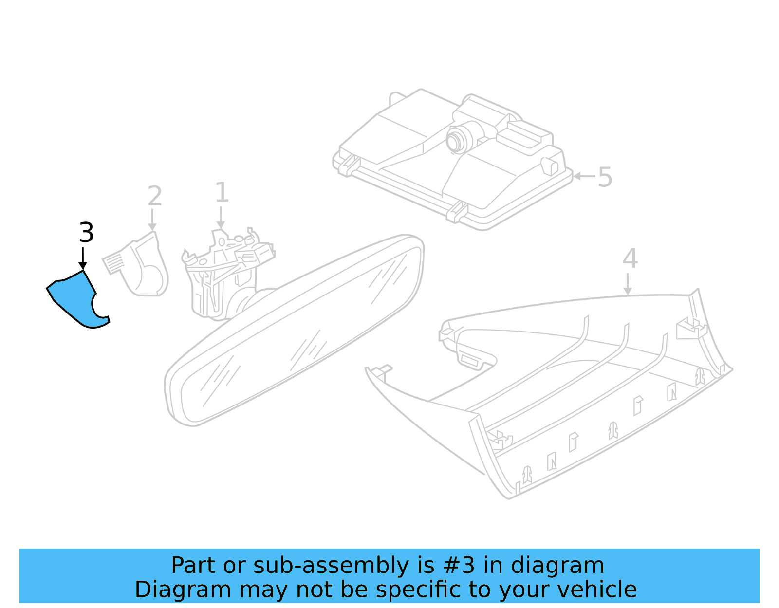 Mirror Inside Cap 3G0-858-633-82V - View 16