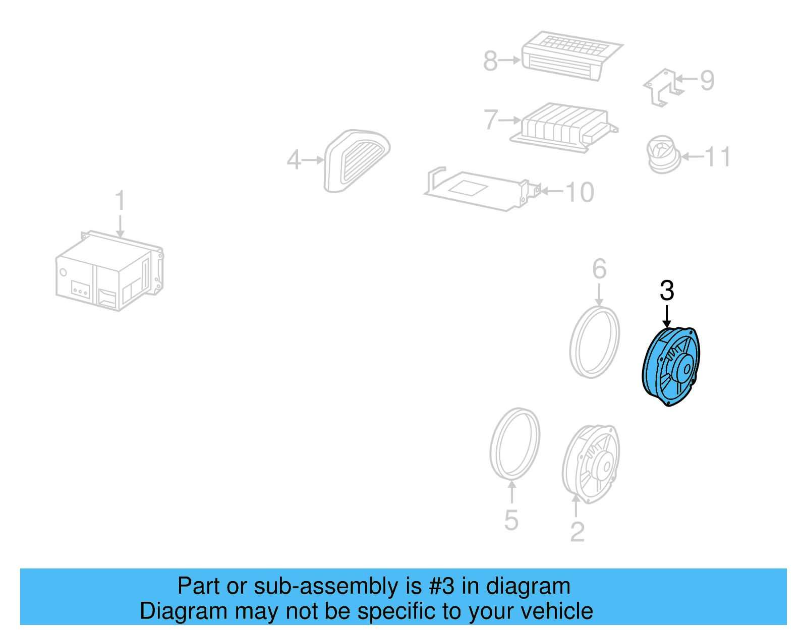 Quarter Panel Speaker 5C5-035-454-E - View 9