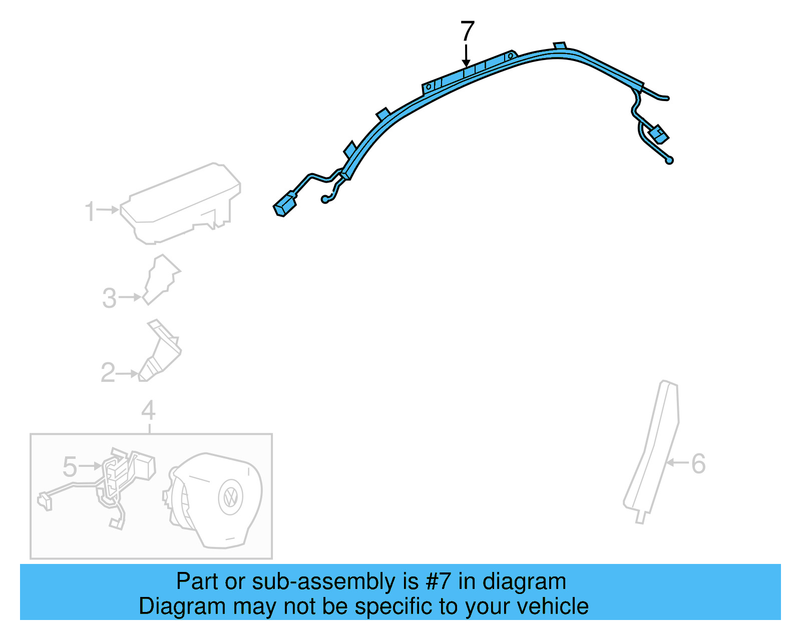 Head Air Bag 5C6-880-741-D - View 5