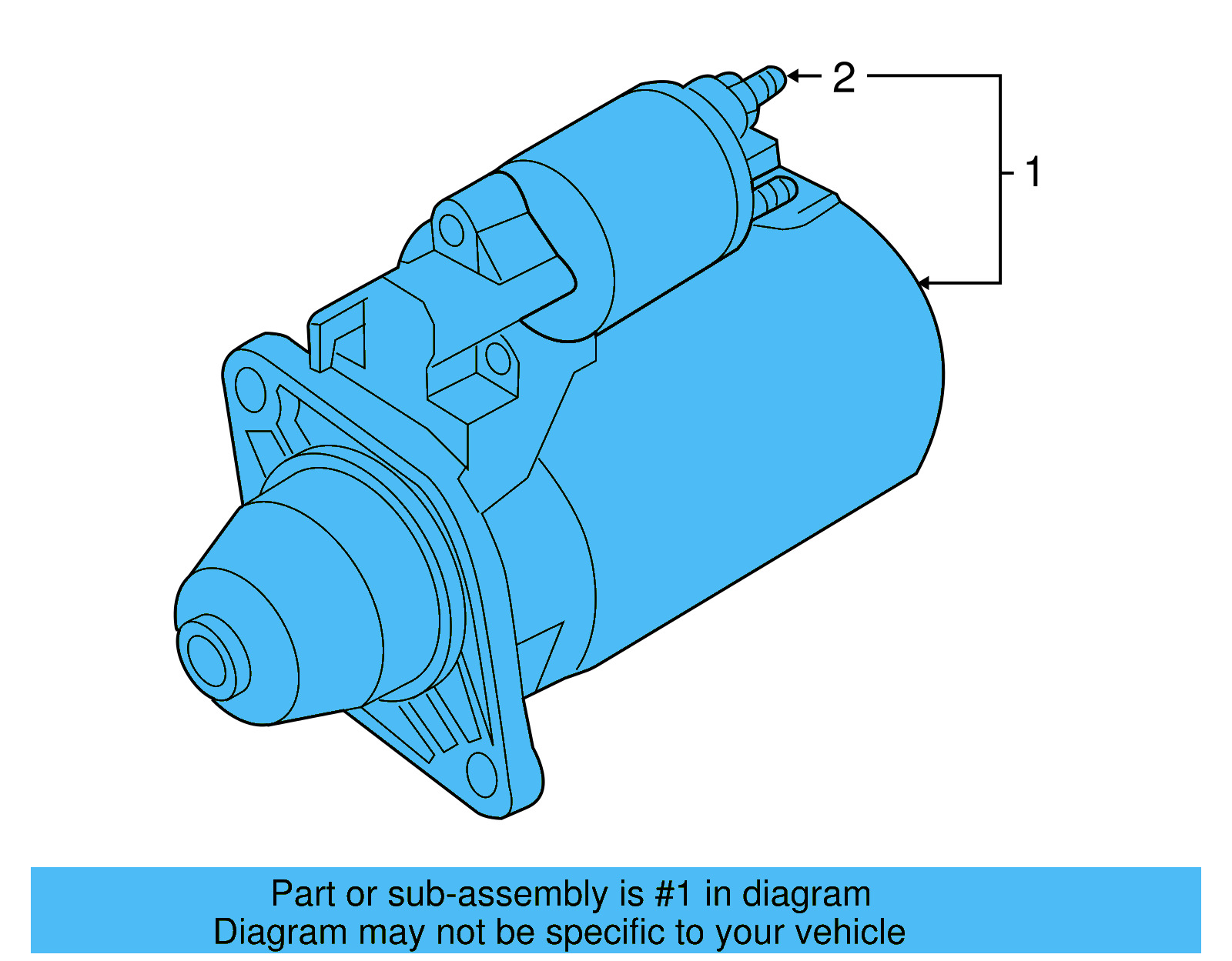 Starter Motor 077-911-023-JX - View 2