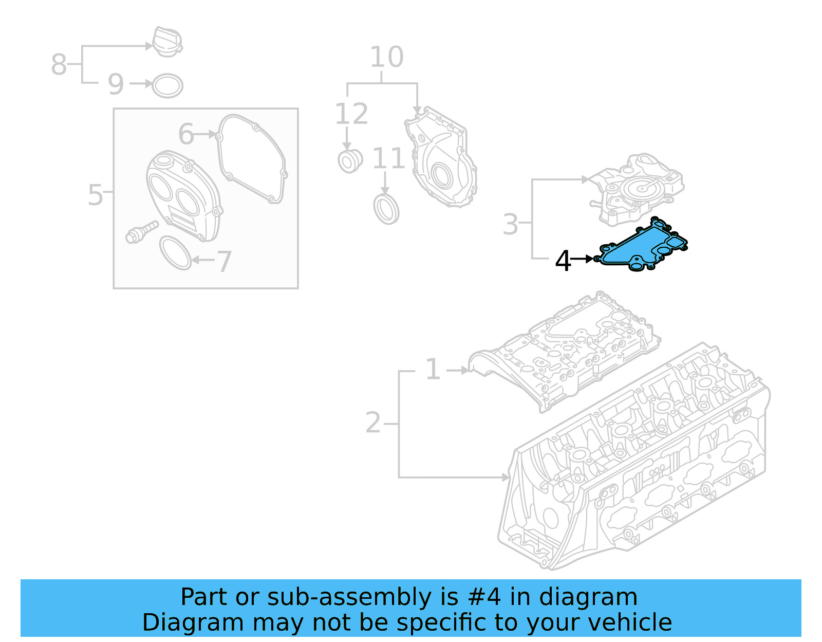 Engine Crankcase Vent Valve Seal 06K-103-484-B - View 14