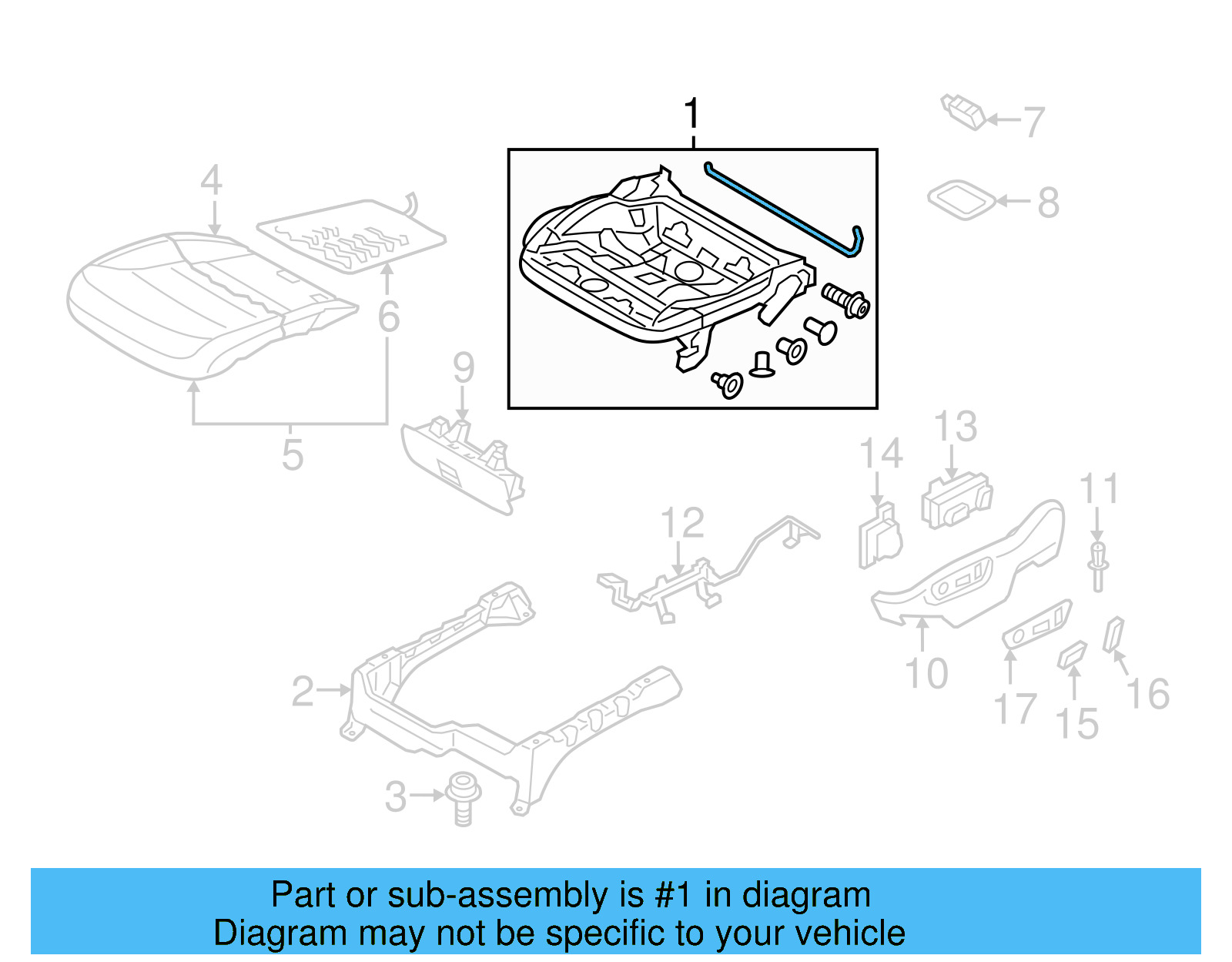 Cushion Frame 8K0-881-158 - View 17