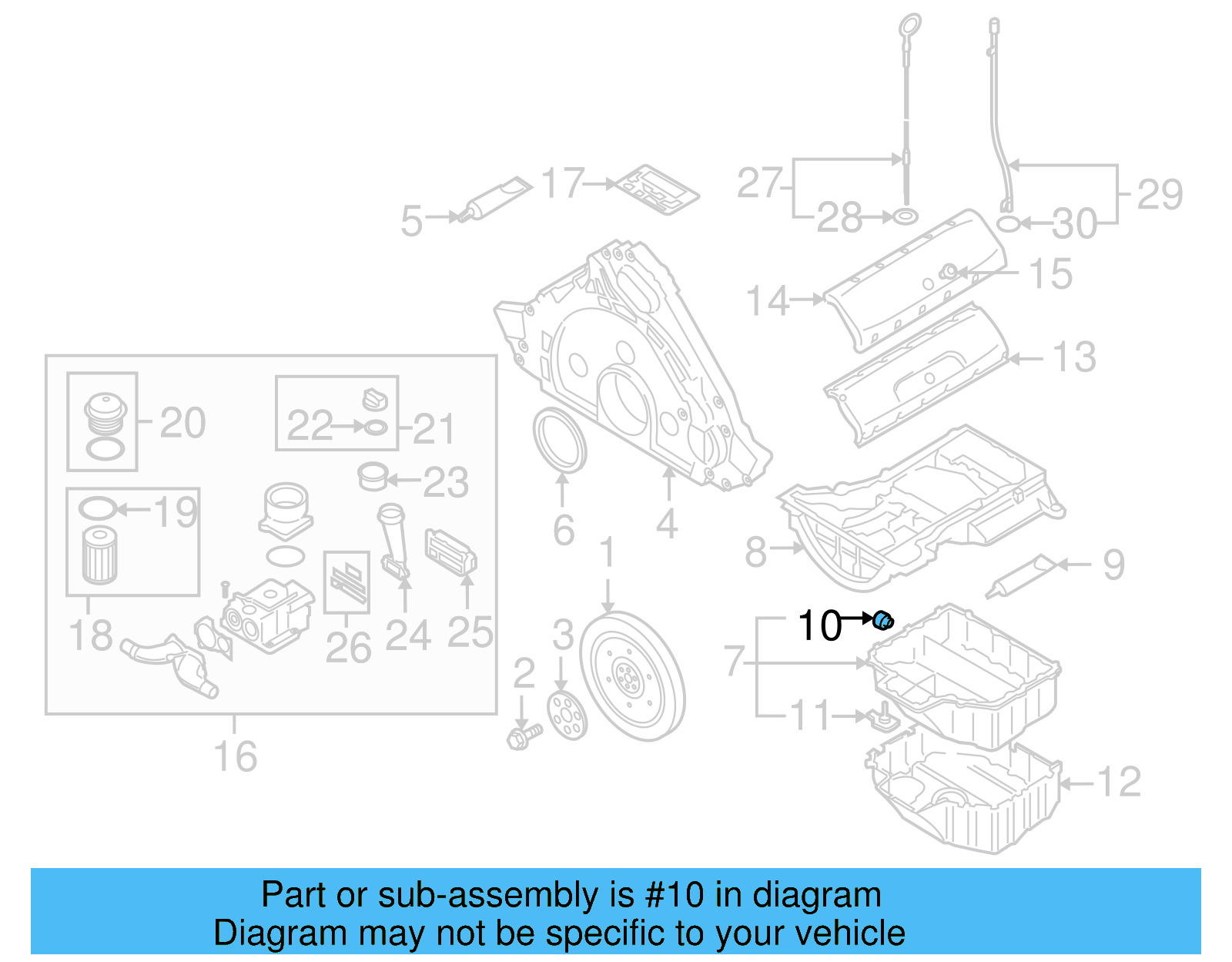 Engine Oil Drain Plug 07Z-103-498-A - View 5