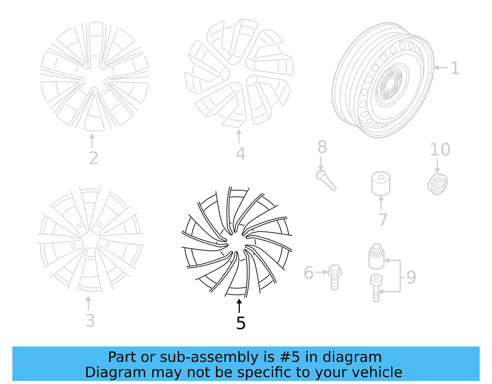 Wheel 3G8-601-025-D-2ZT - View 10