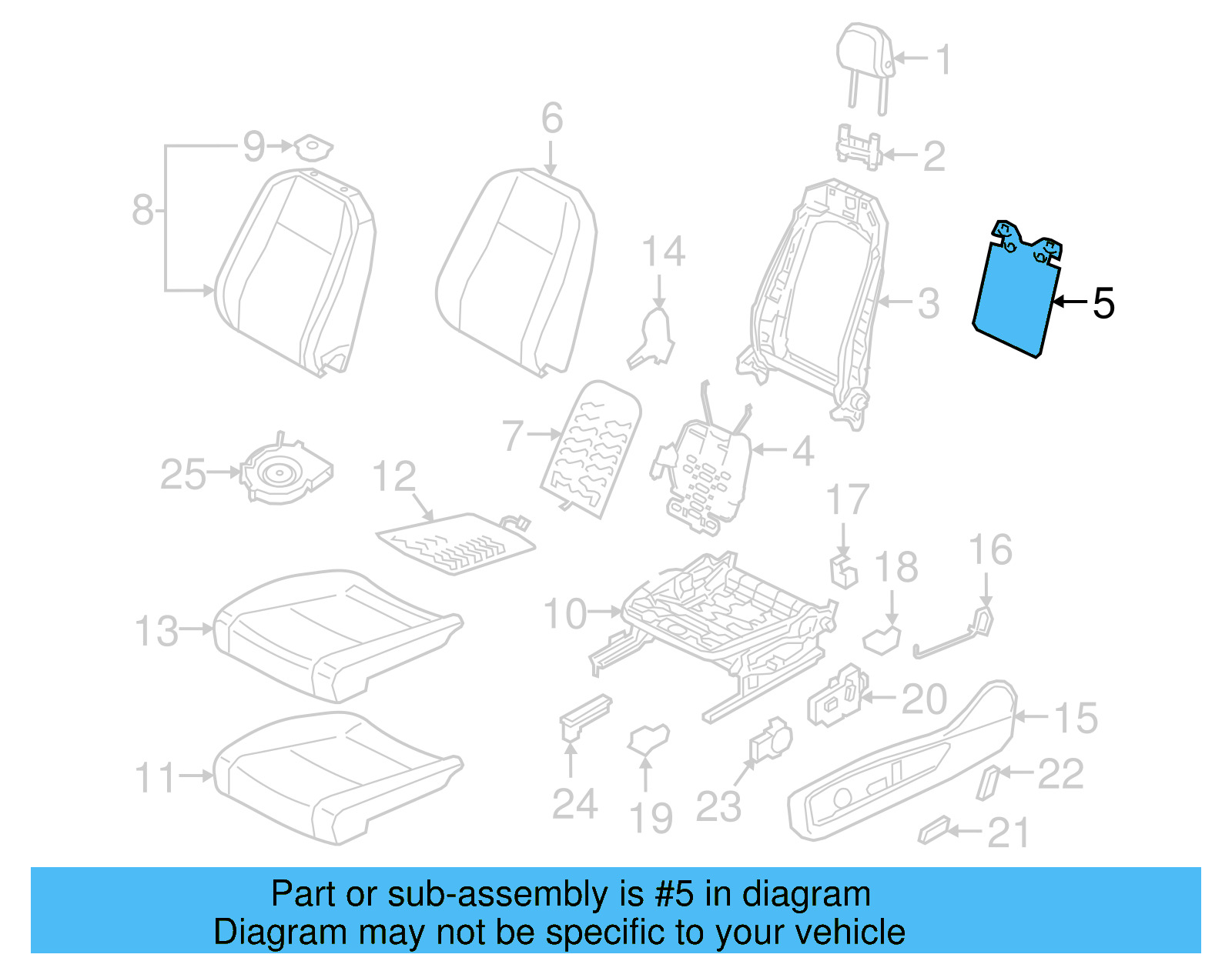 Seat Back Panel 5NA-881-989 - View 33