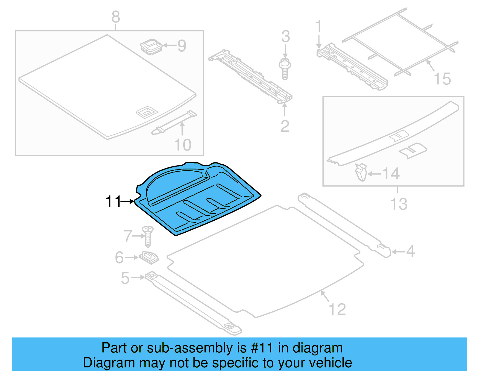 Spare Tire Panel 7P0-863-697-A - View 5
