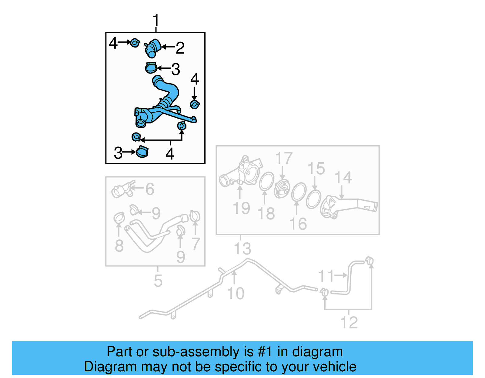 Upper Hose 1C0-122-101-BE - View 5